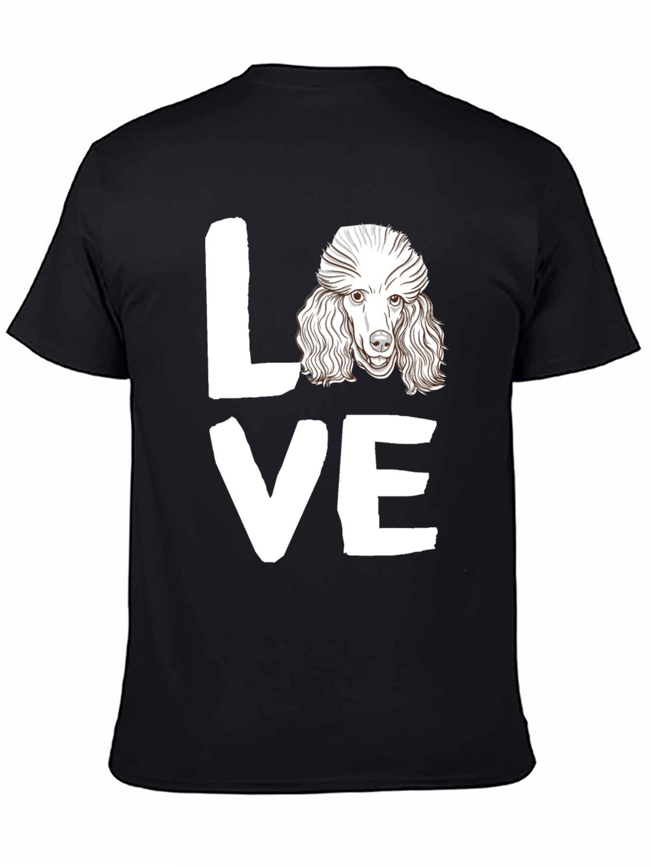 Poodle Love Graphic Tee - Mens Black T-Shirt