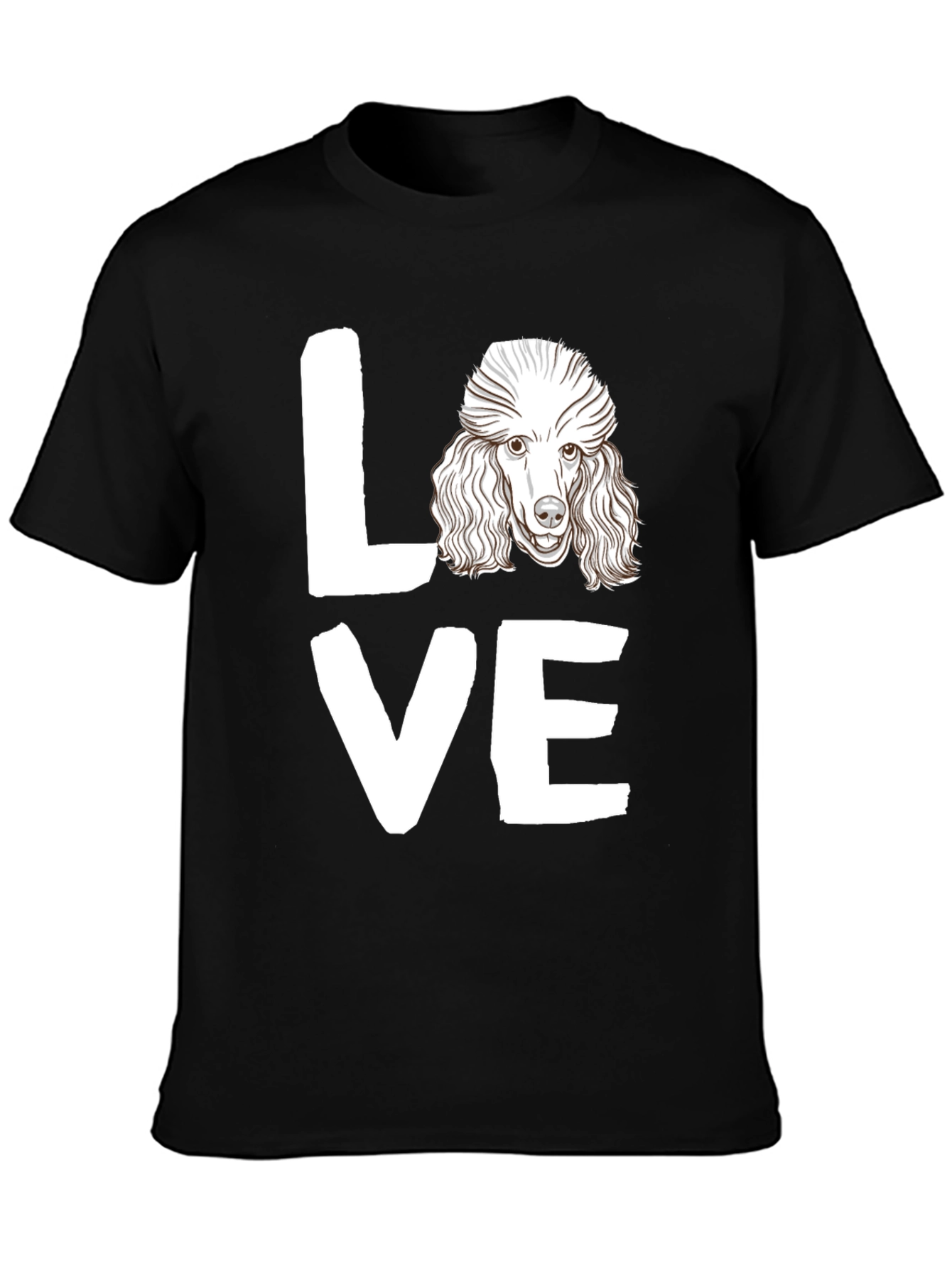 Poodle Love Graphic Tee - Mens Black T-Shirt