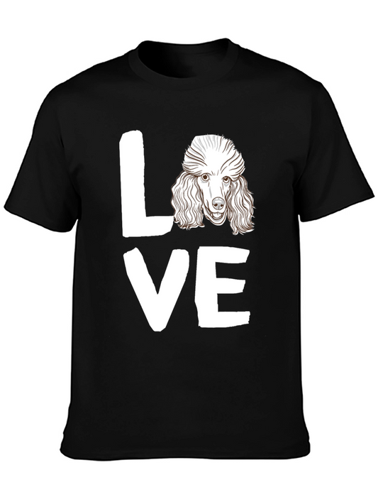 Poodle Love Graphic Tee - Mens Black T-Shirt