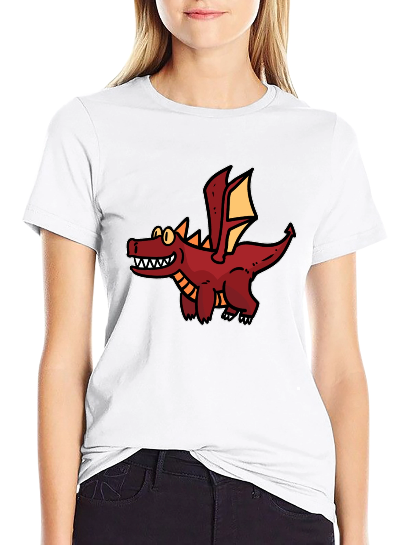 Cartoon Dragon Graphic Tee - Unique Fun Style