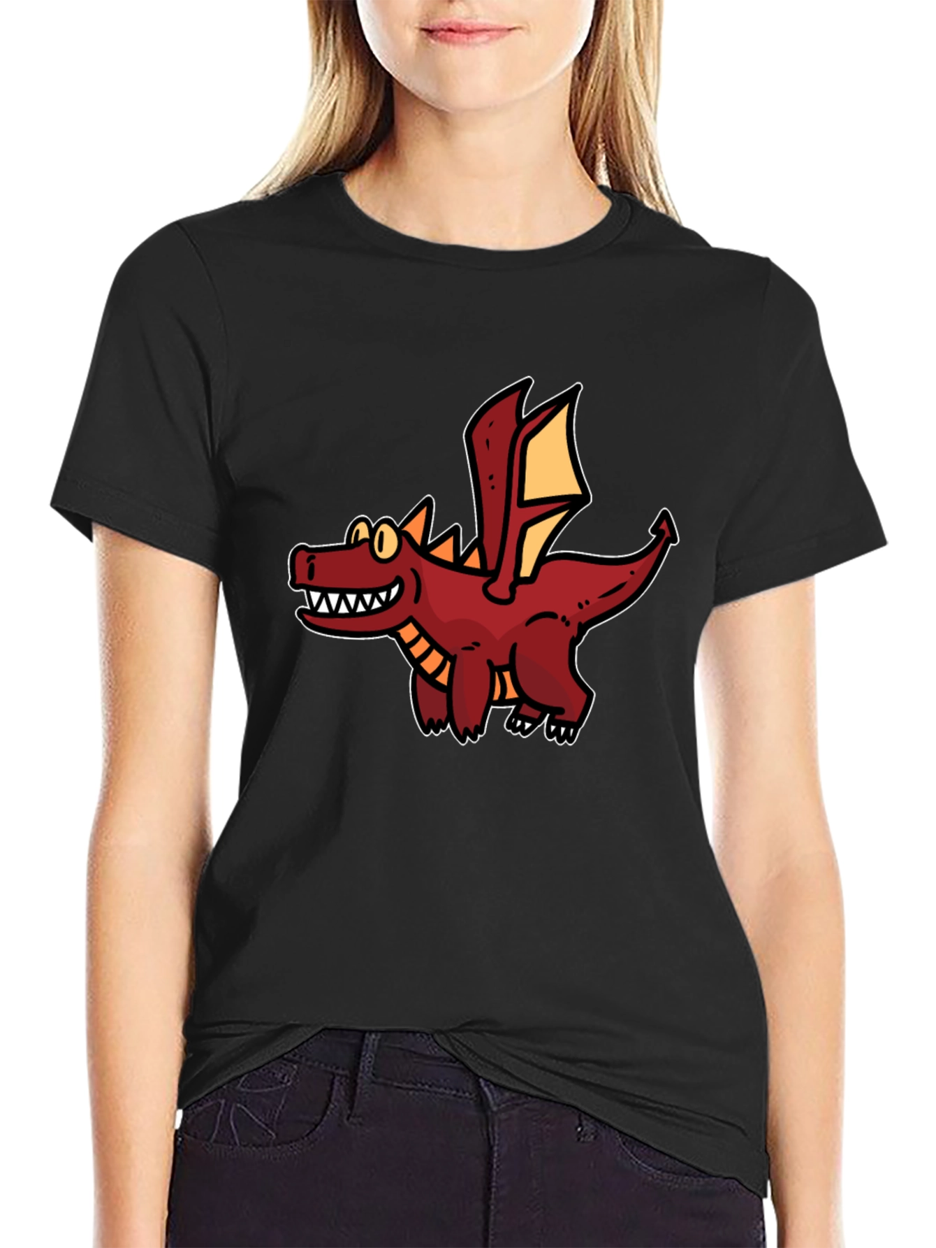 Cartoon Dragon Graphic Tee - Unique Fun Style