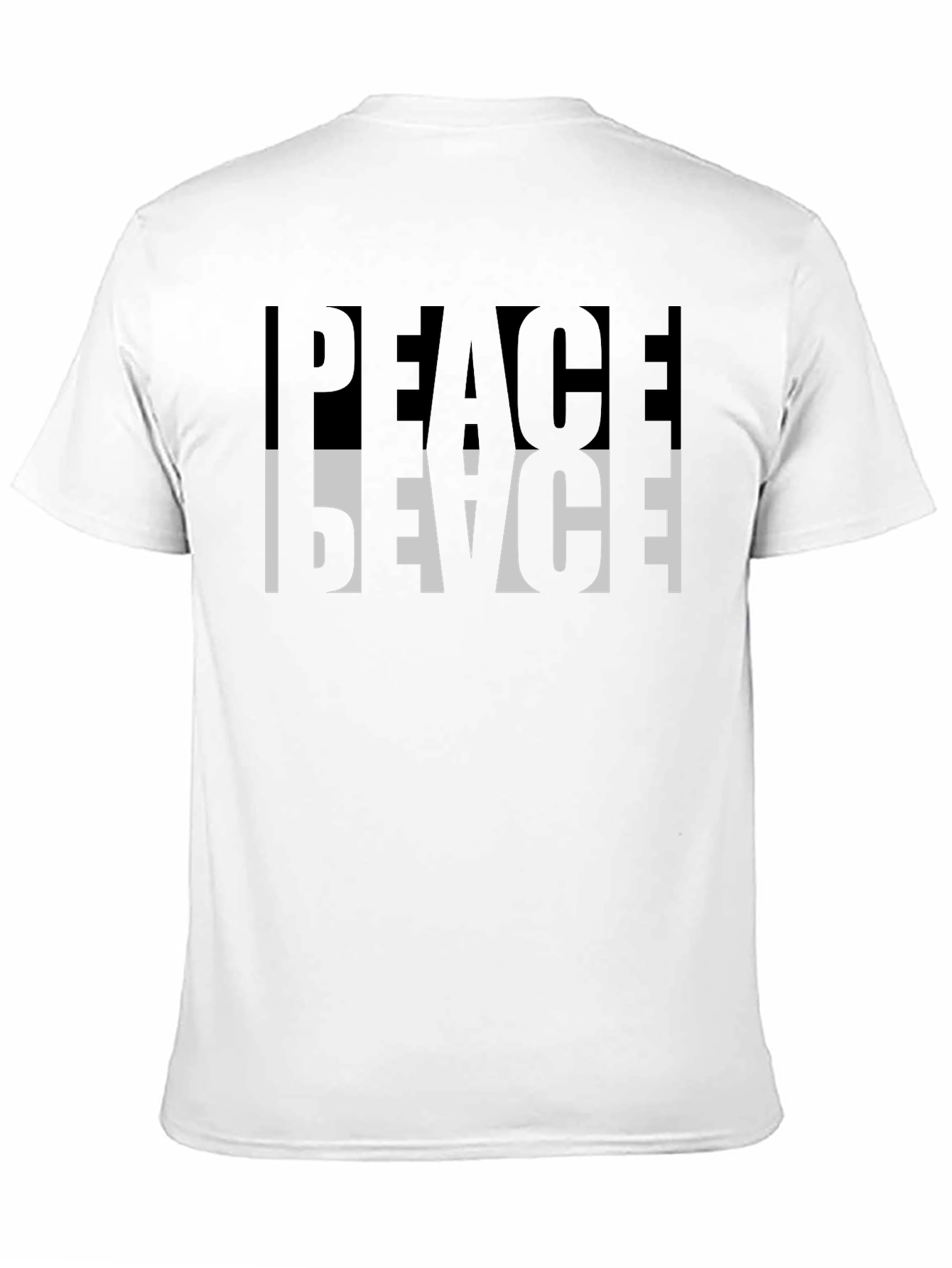 Peace Reversed Graphic Tee - Black Casual Shirt