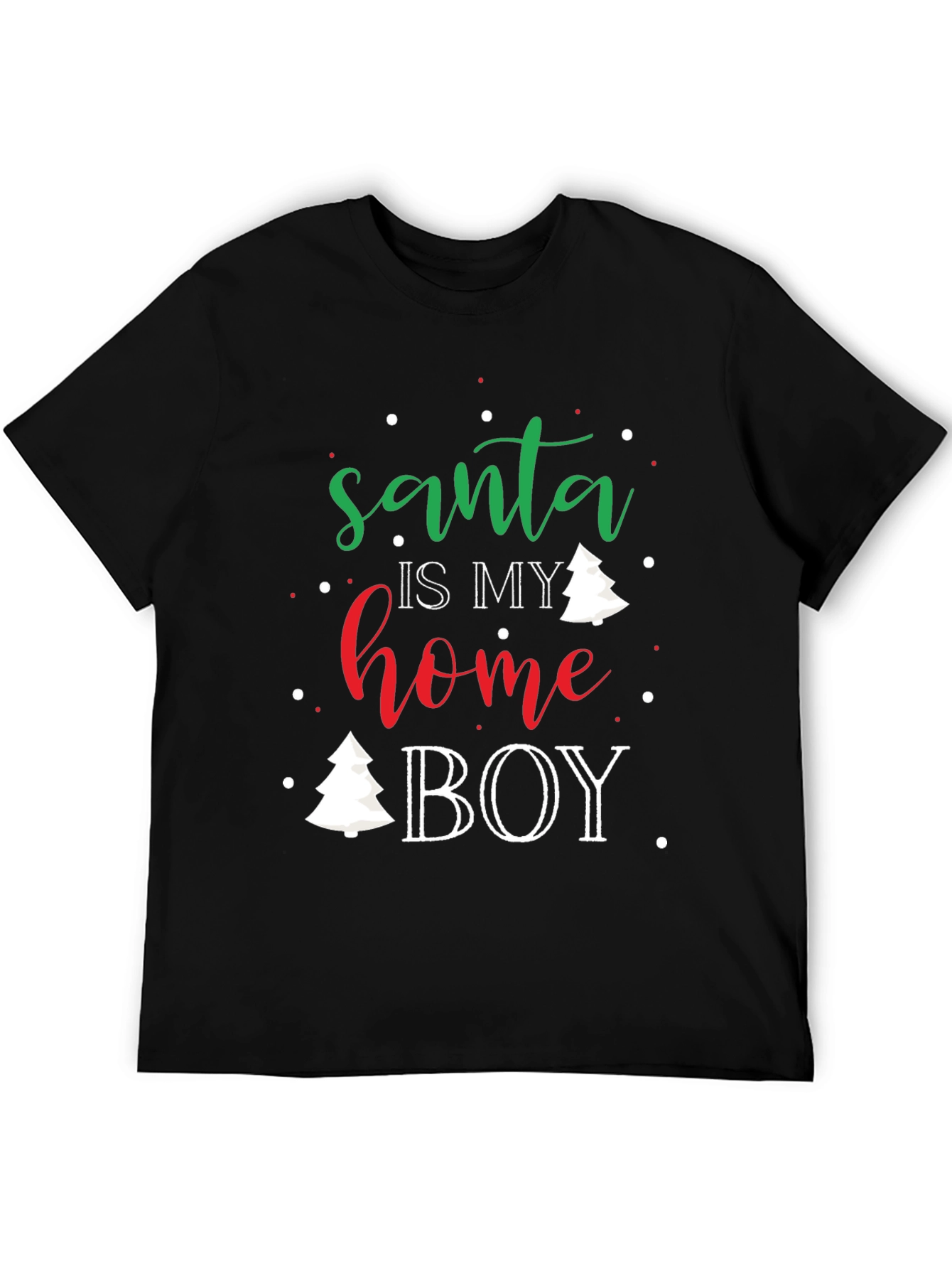Santa is My Home Boy Christmas T-Shirt