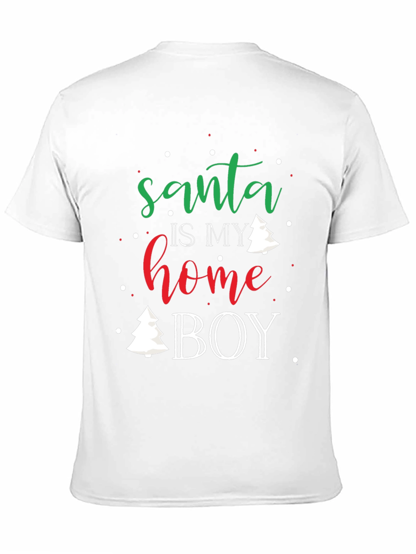 Santa is My Home Boy Christmas T-Shirt