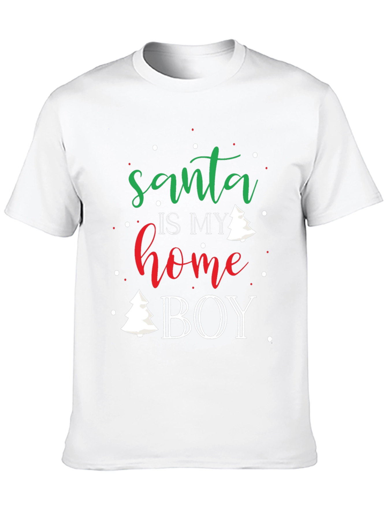 Santa is My Home Boy Christmas T-Shirt