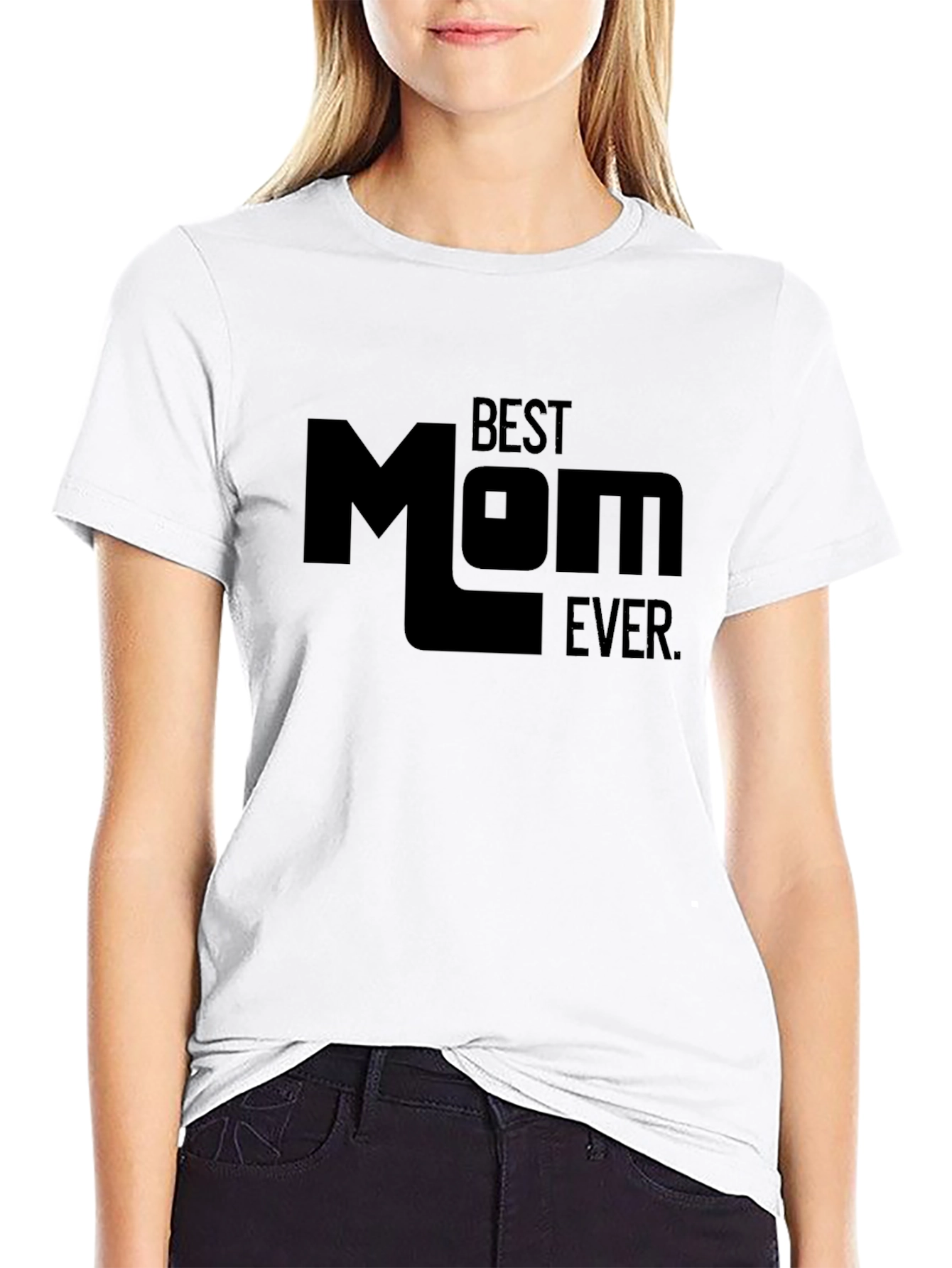 Best Mom Ever Black Graphic Tee Shirt