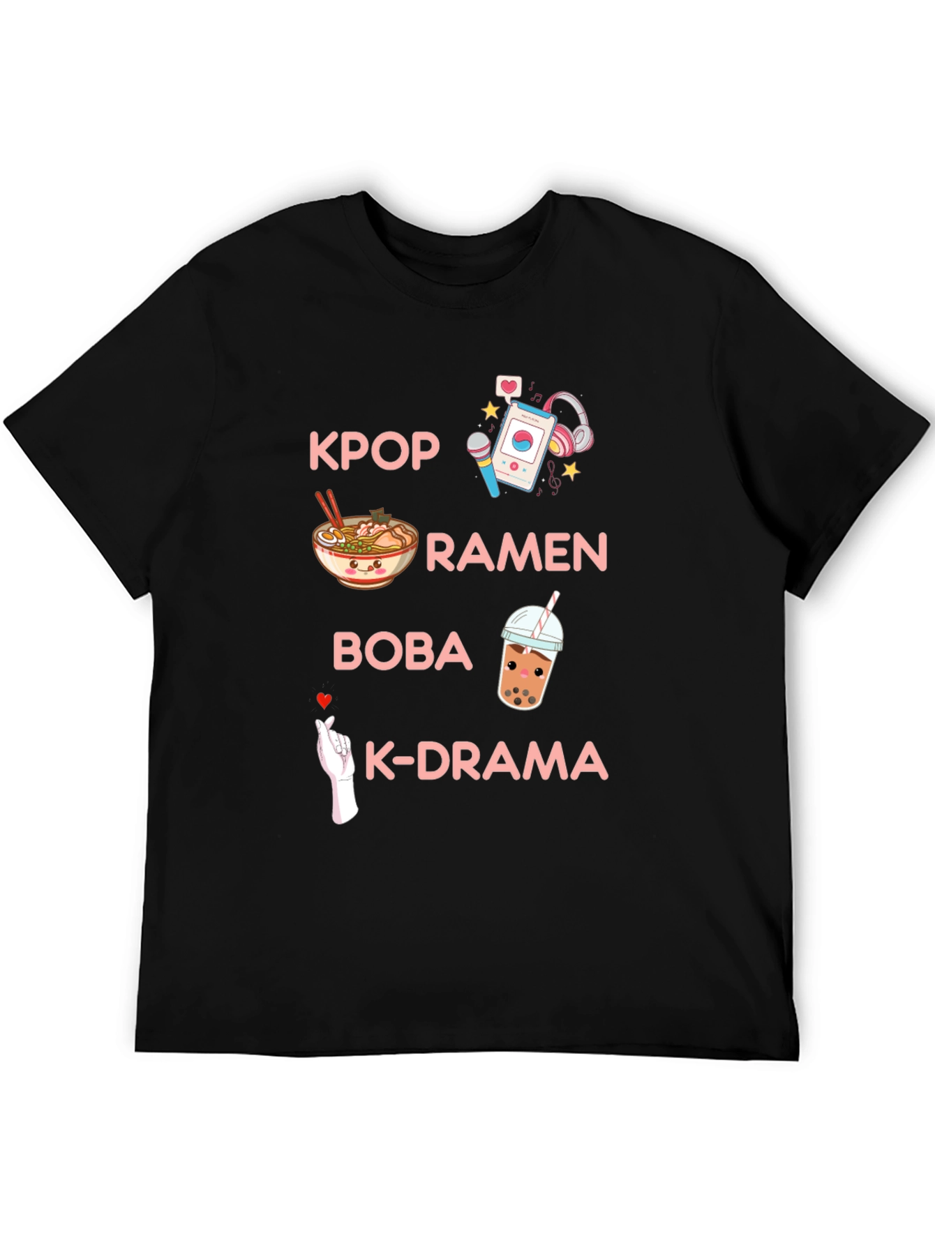 K-Pop Ramen Bubble Tea Graphic Tee