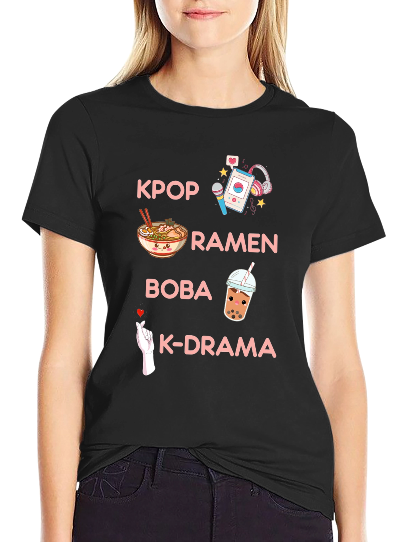 K-Pop Ramen Bubble Tea Graphic Tee