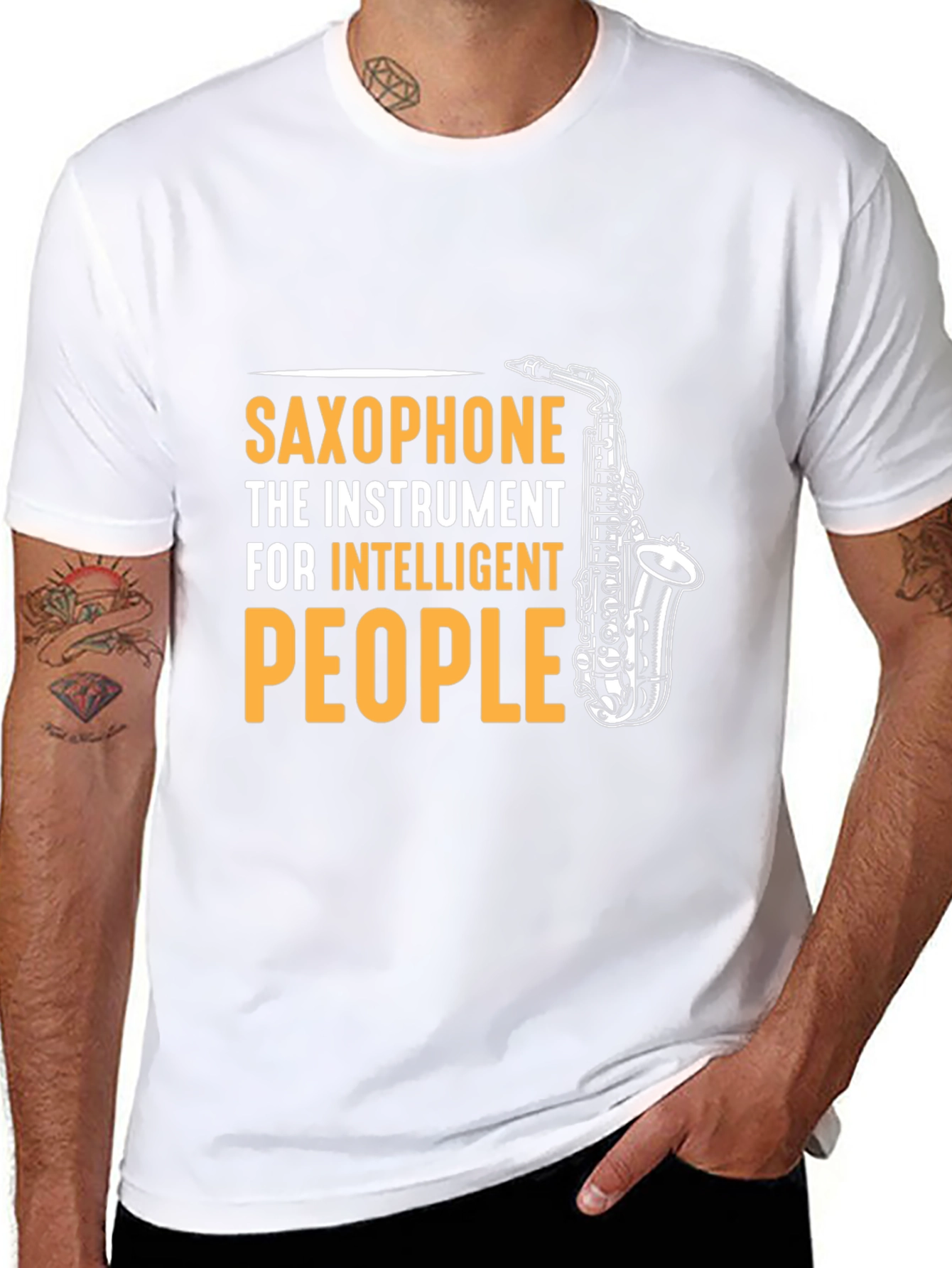 Intelligent People Saxophone Graphic T-Shirt