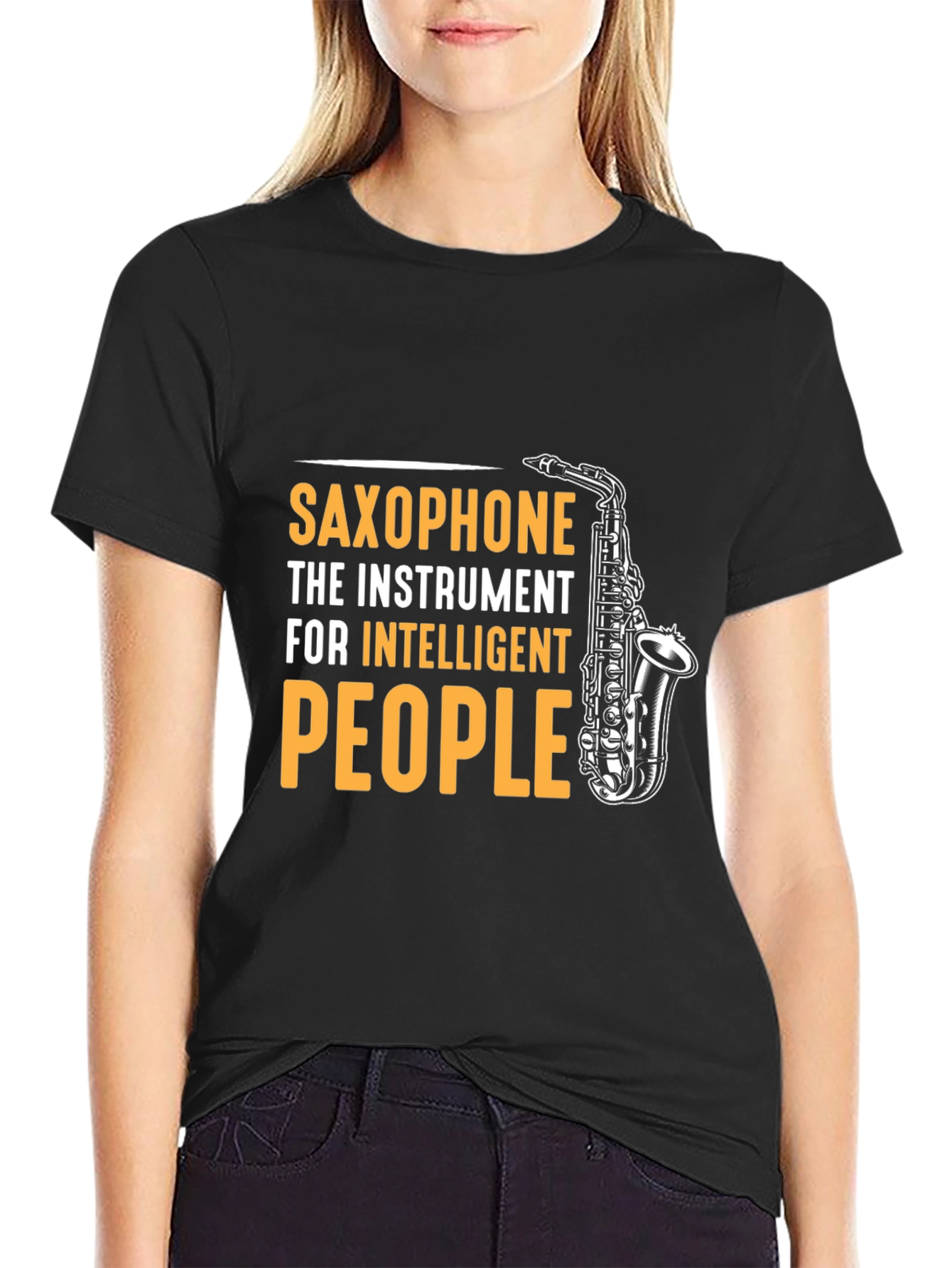 Intelligent People Saxophone Graphic T-Shirt