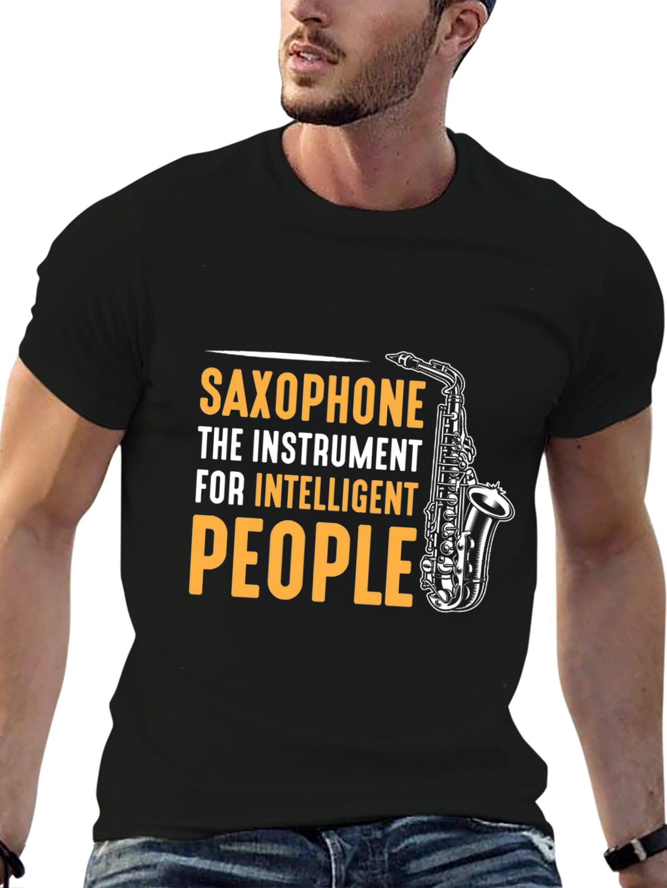 Intelligent People Saxophone Graphic T-Shirt