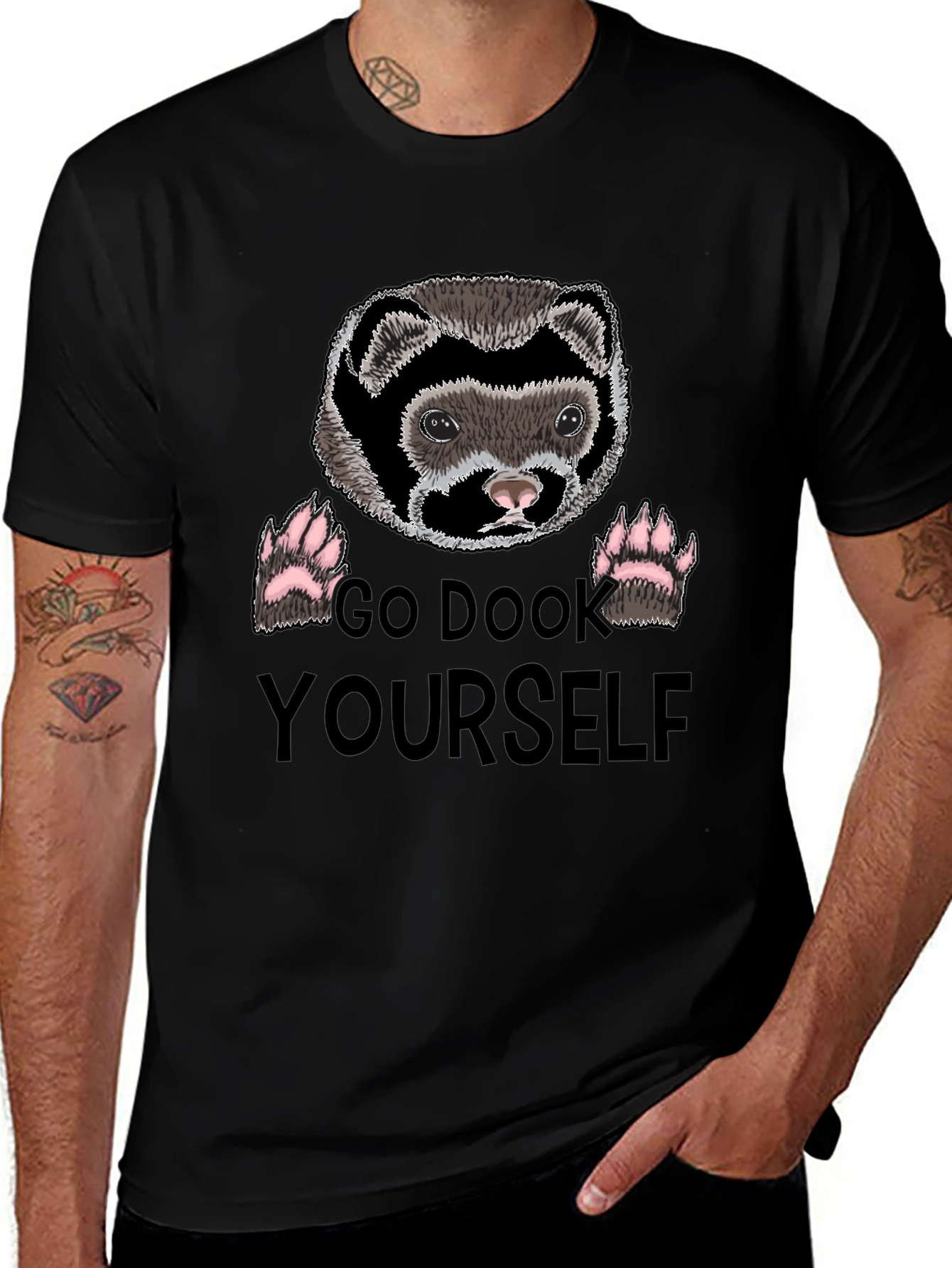 Go Dook Yourself Ferret Graphic T-Shirt