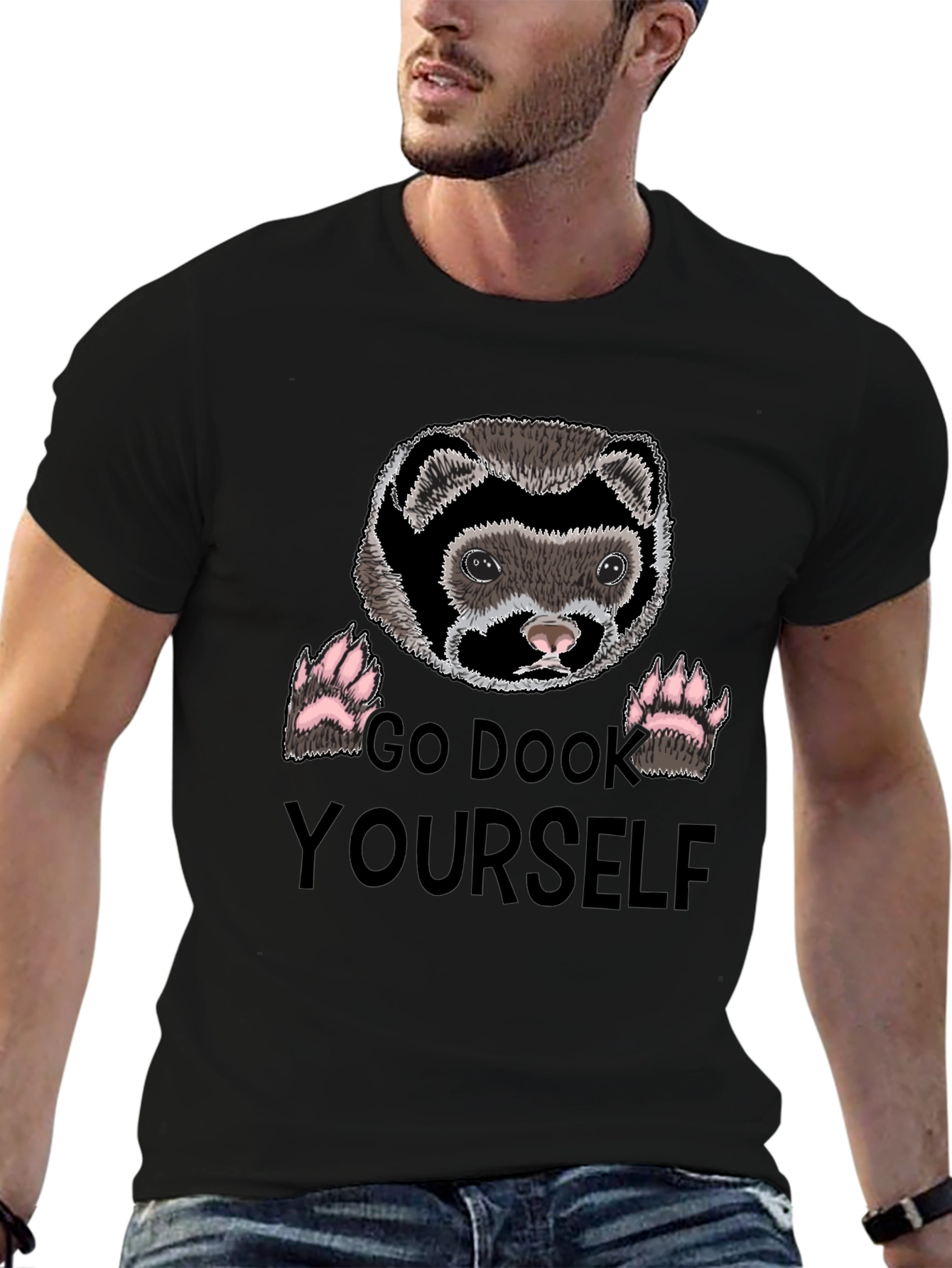 Go Dook Yourself Ferret Graphic T-Shirt