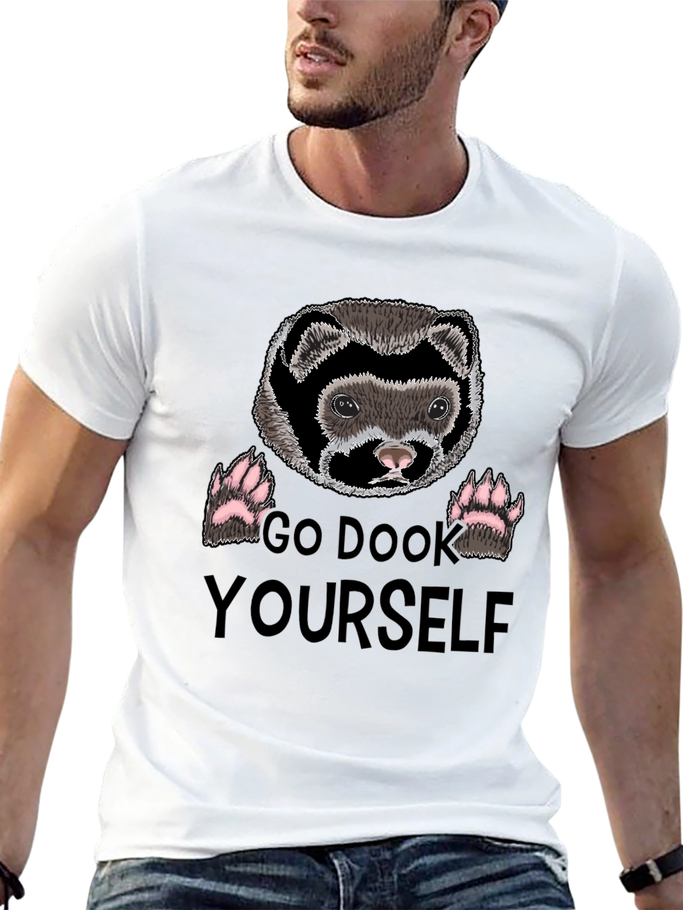 Go Dook Yourself Ferret Graphic T-Shirt