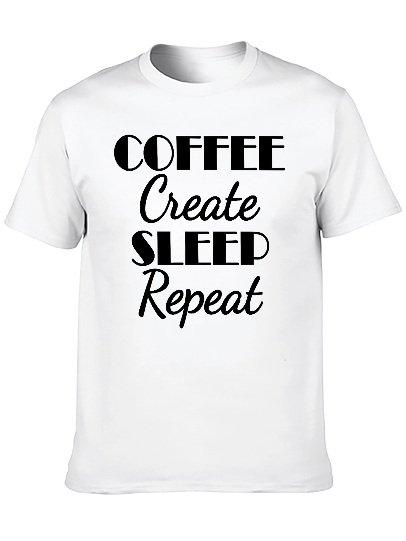 Coffee Create Sleep Repeat Graphic Tee