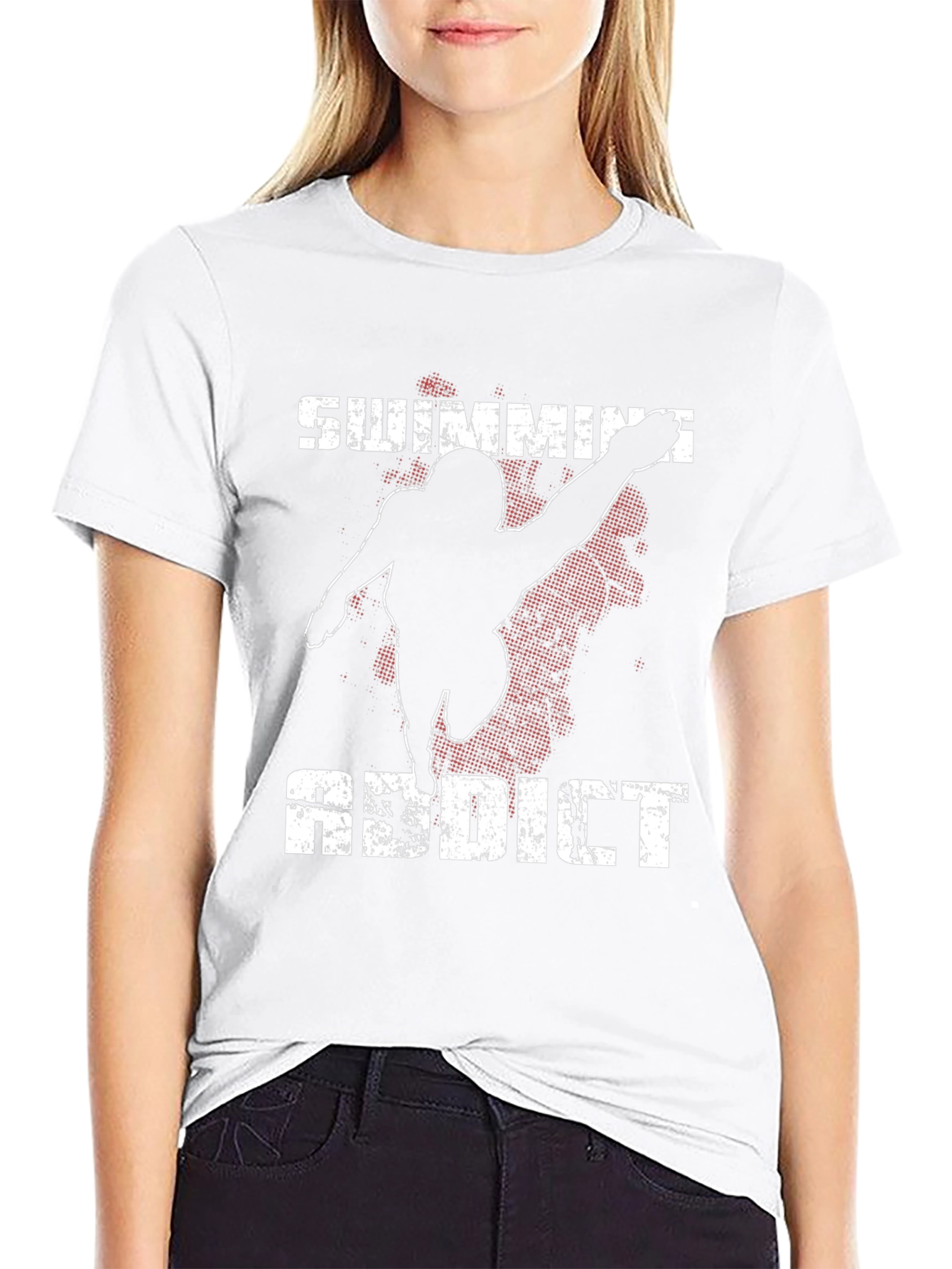 Swimming Addict Black T-Shirt