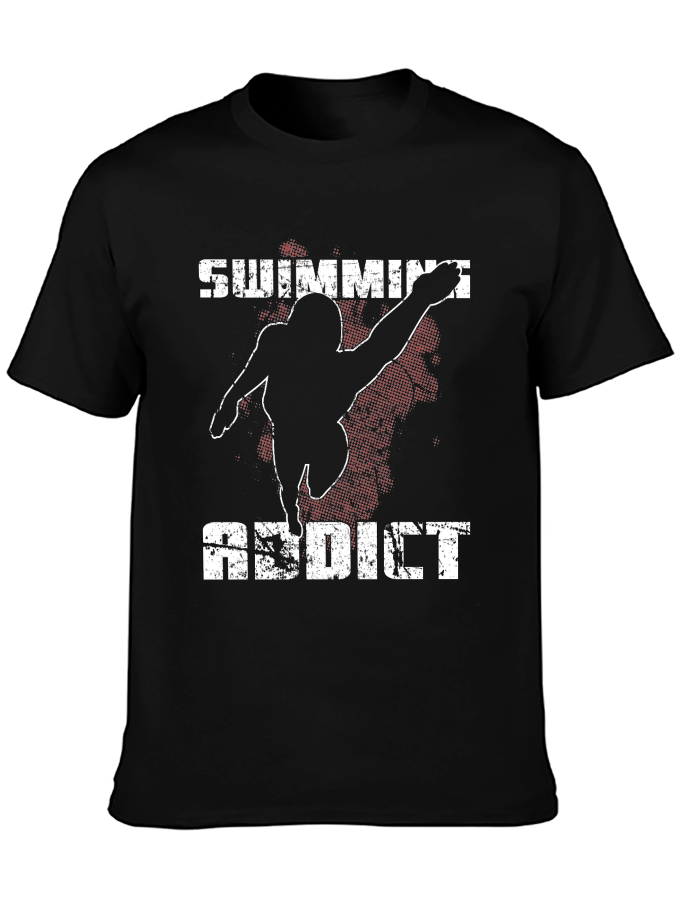 Swimming Addict Black T-Shirt