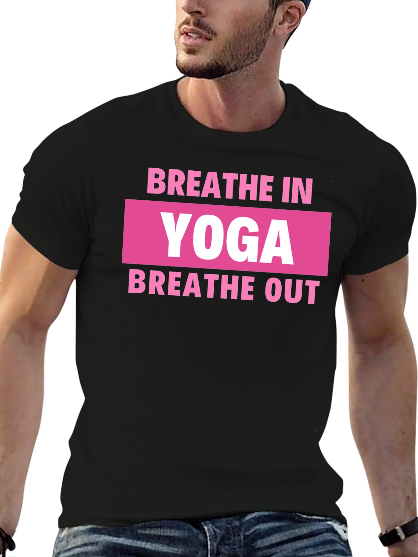 Yoga Breathe In Breathe Out Graphic Tee