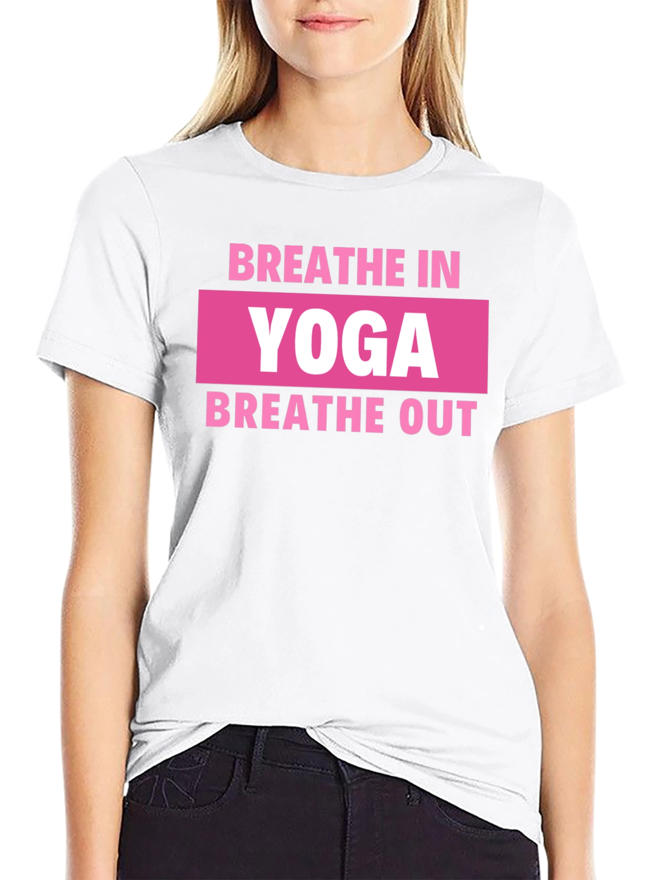 Yoga Breathe In Breathe Out Graphic Tee
