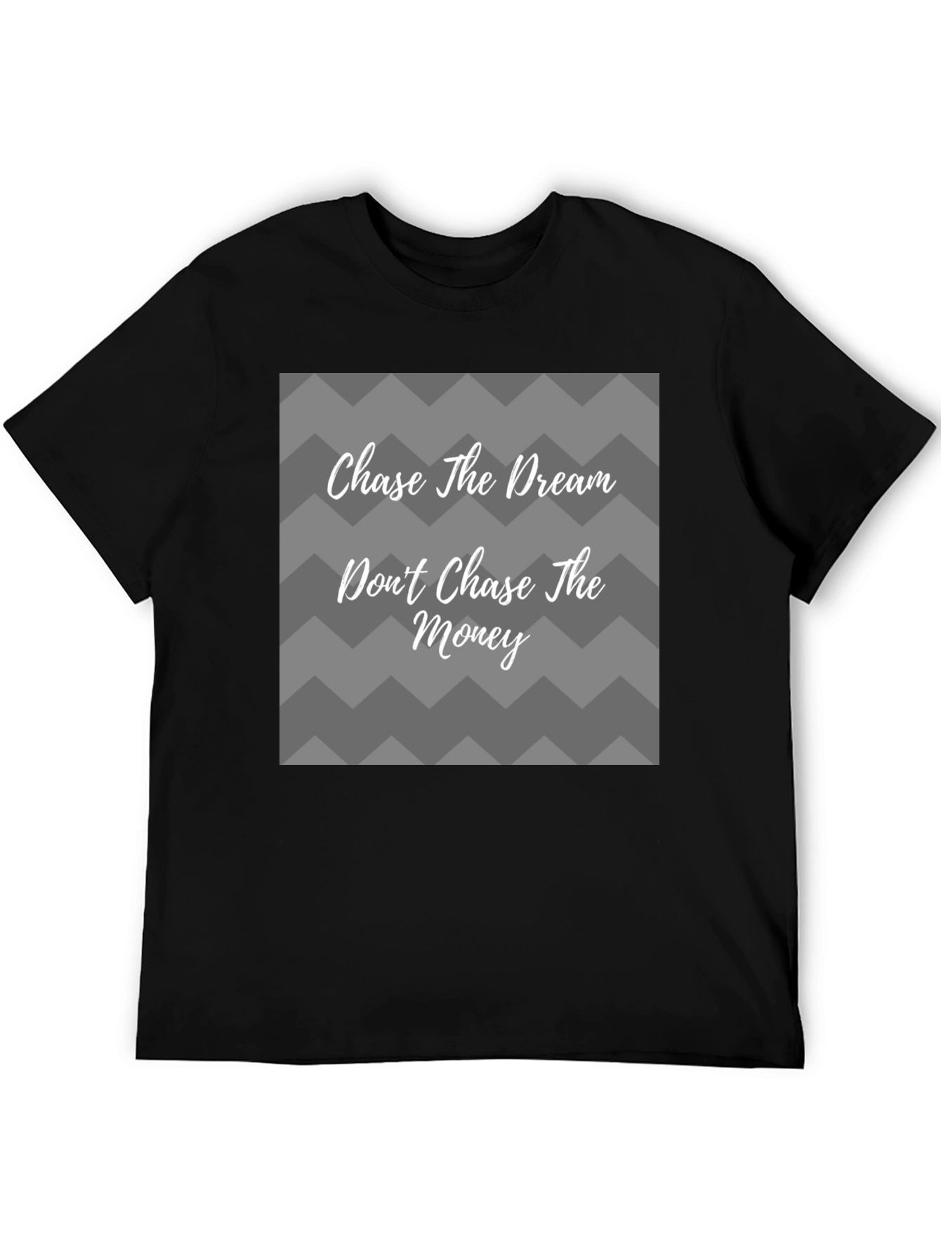 Chase the Dream Black Graphic T-Shirt