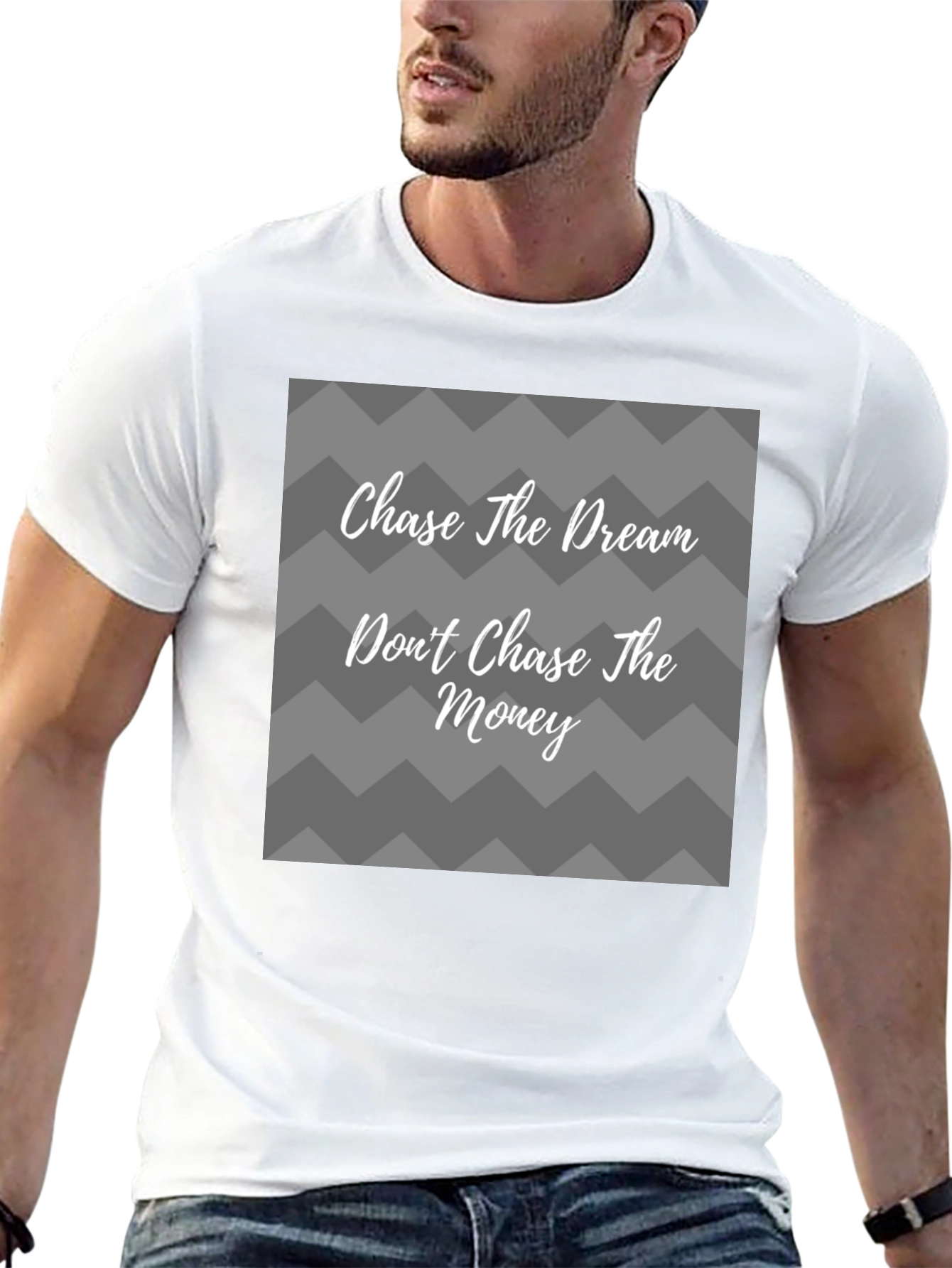 Chase the Dream Black Graphic T-Shirt
