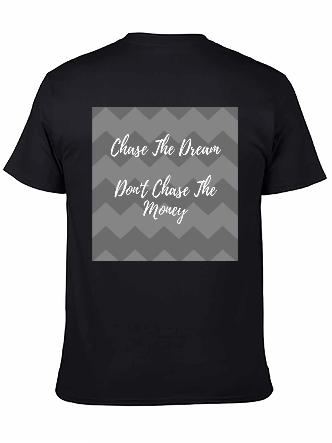 Chase the Dream Black Graphic T-Shirt