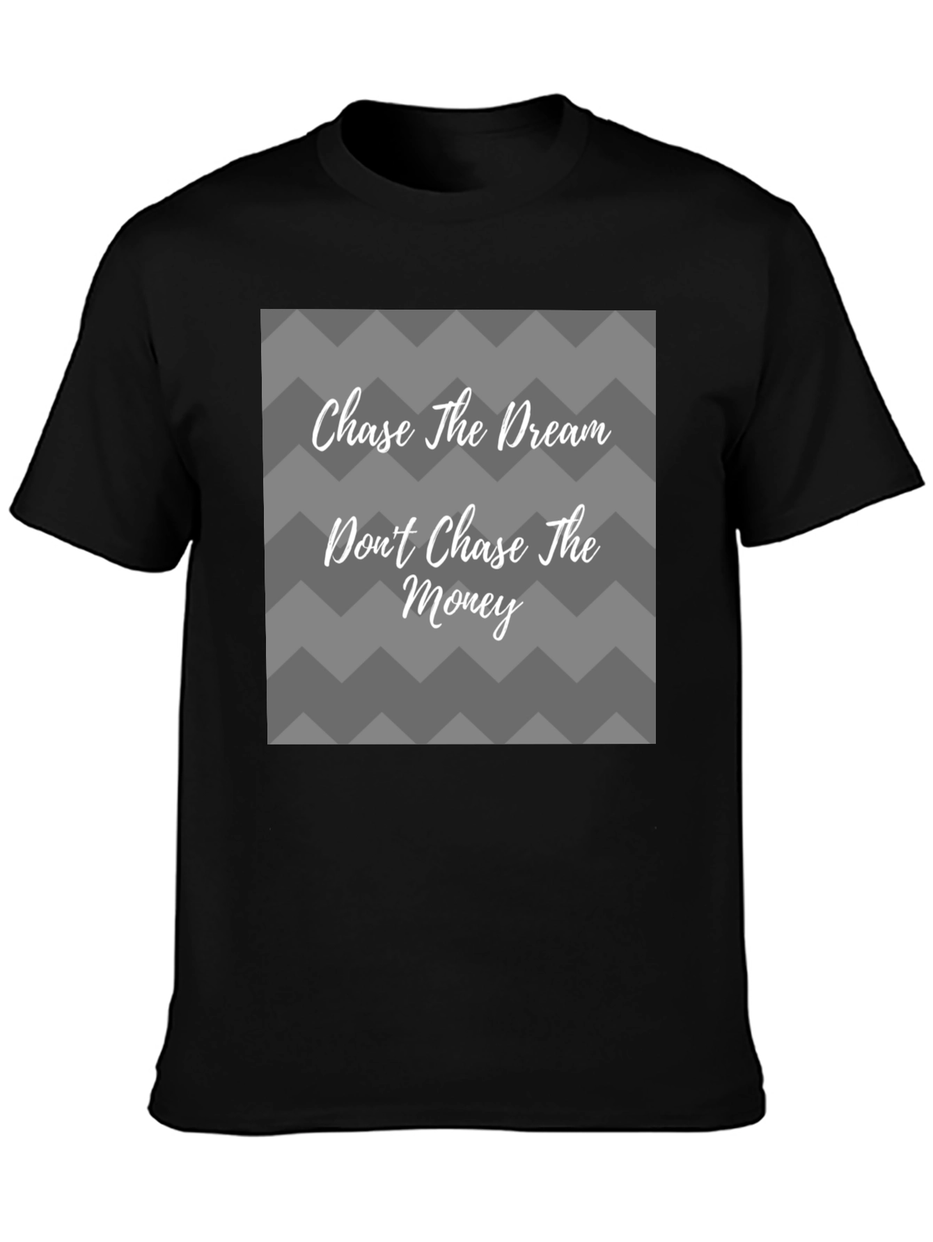 Chase the Dream Black Graphic T-Shirt