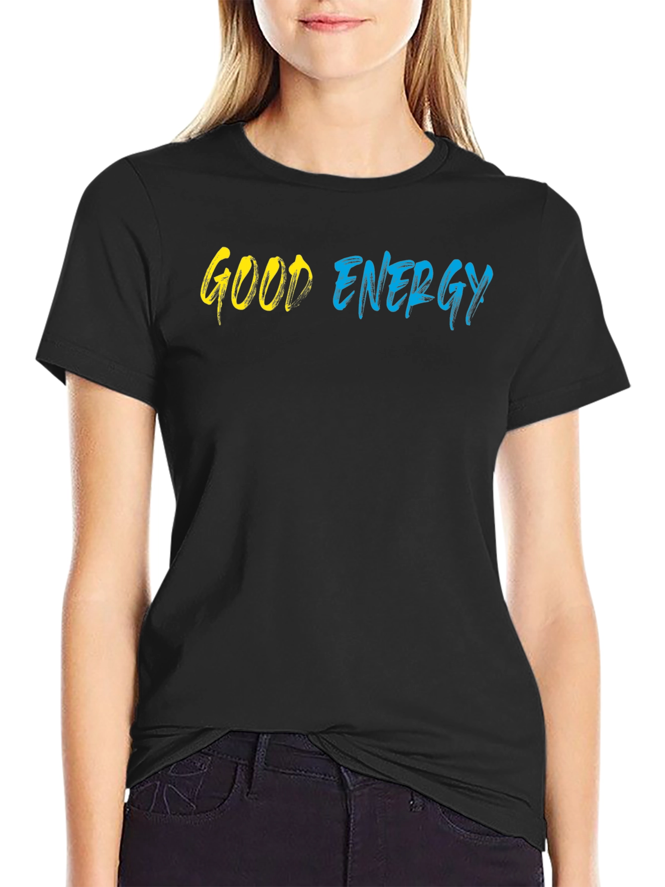 Good Energy Graphic Tee - Stylish Black T-Shirt