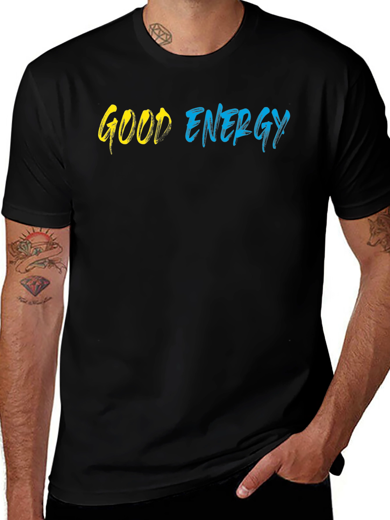 Good Energy Graphic Tee - Stylish Black T-Shirt