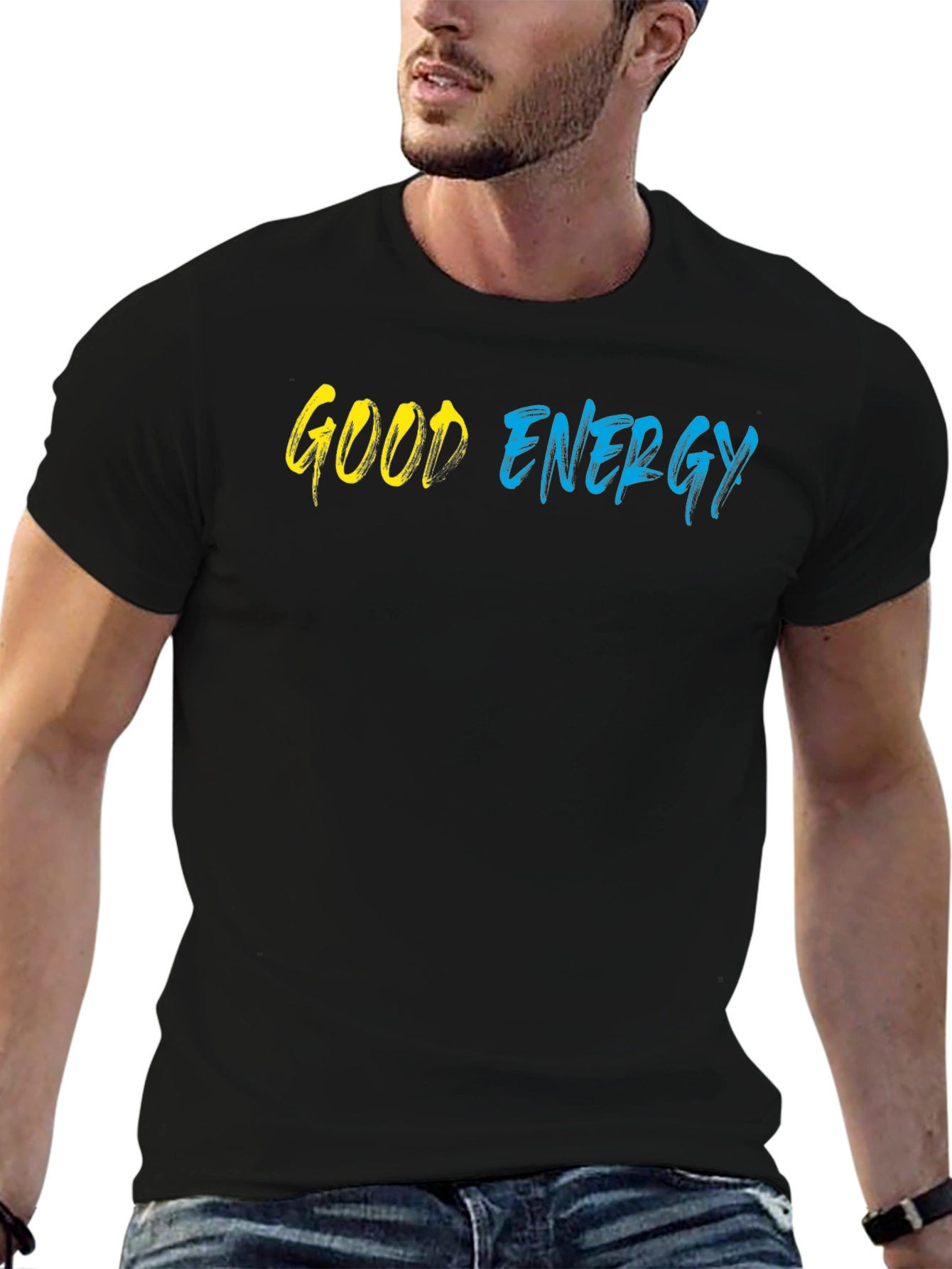 Good Energy Graphic Tee - Stylish Black T-Shirt