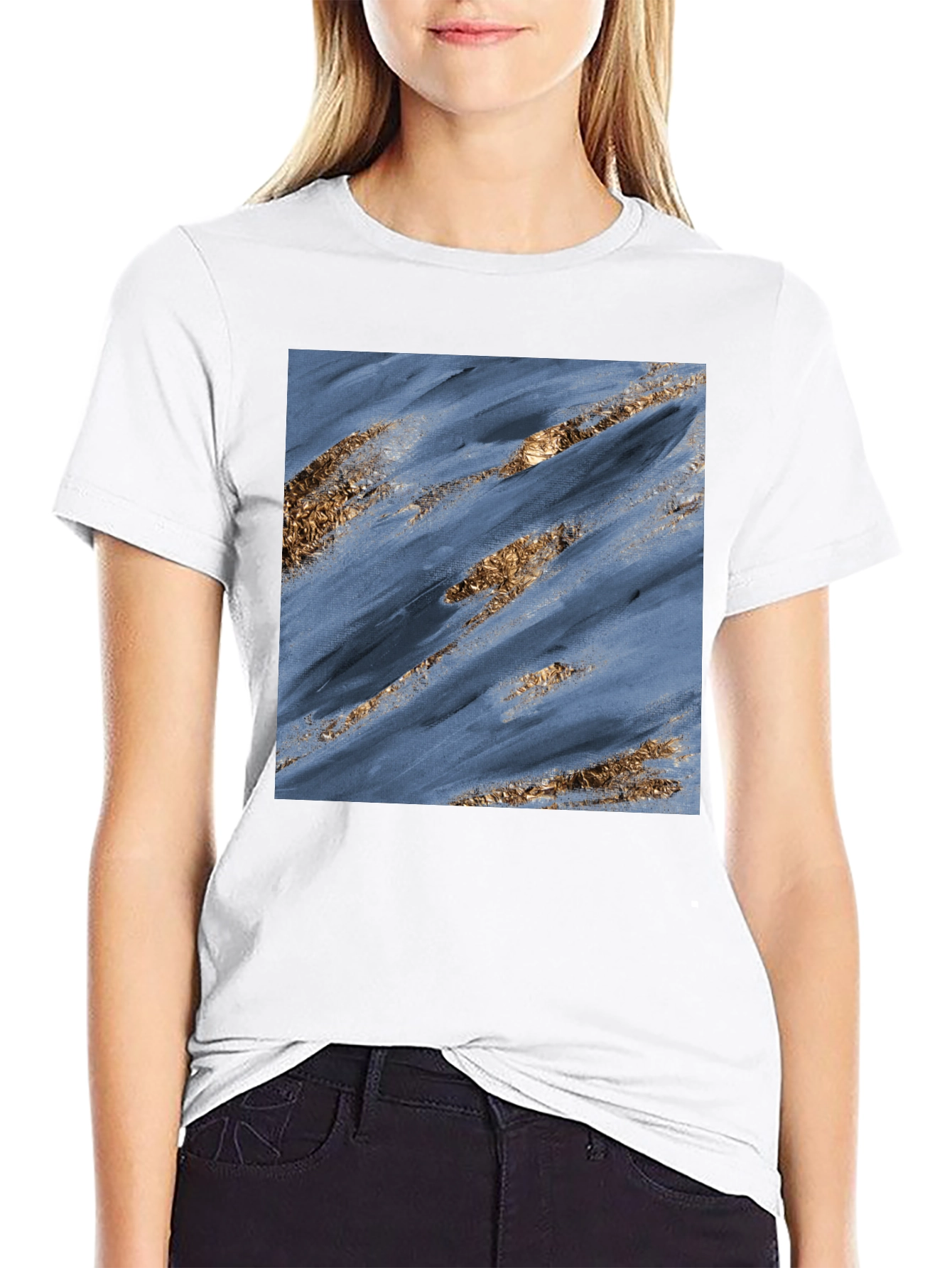 Abstract Gold Accent T-Shirt
