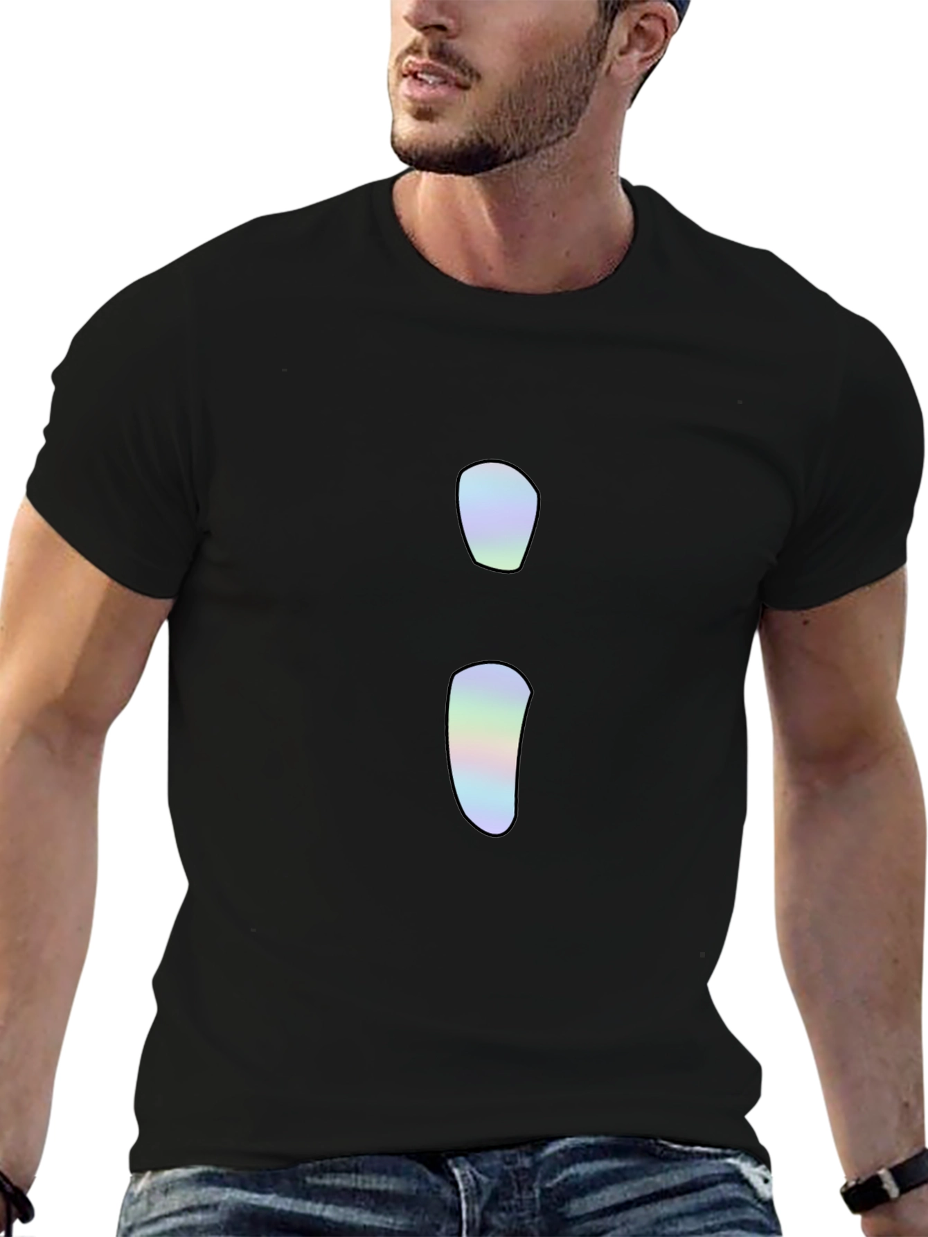 Minimalist Holographic Semicolon T-Shirt