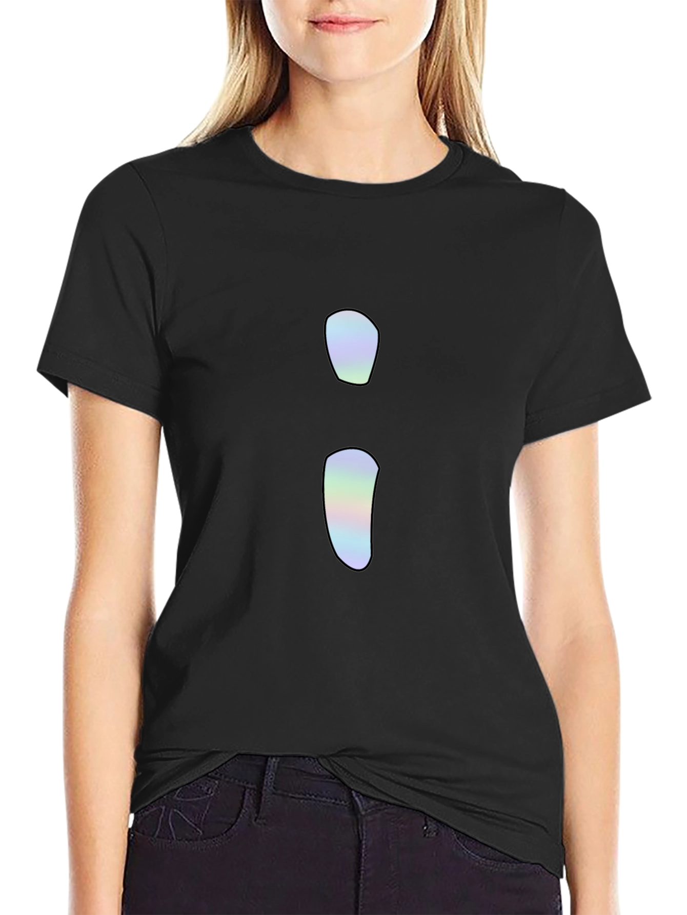 Minimalist Holographic Semicolon T-Shirt