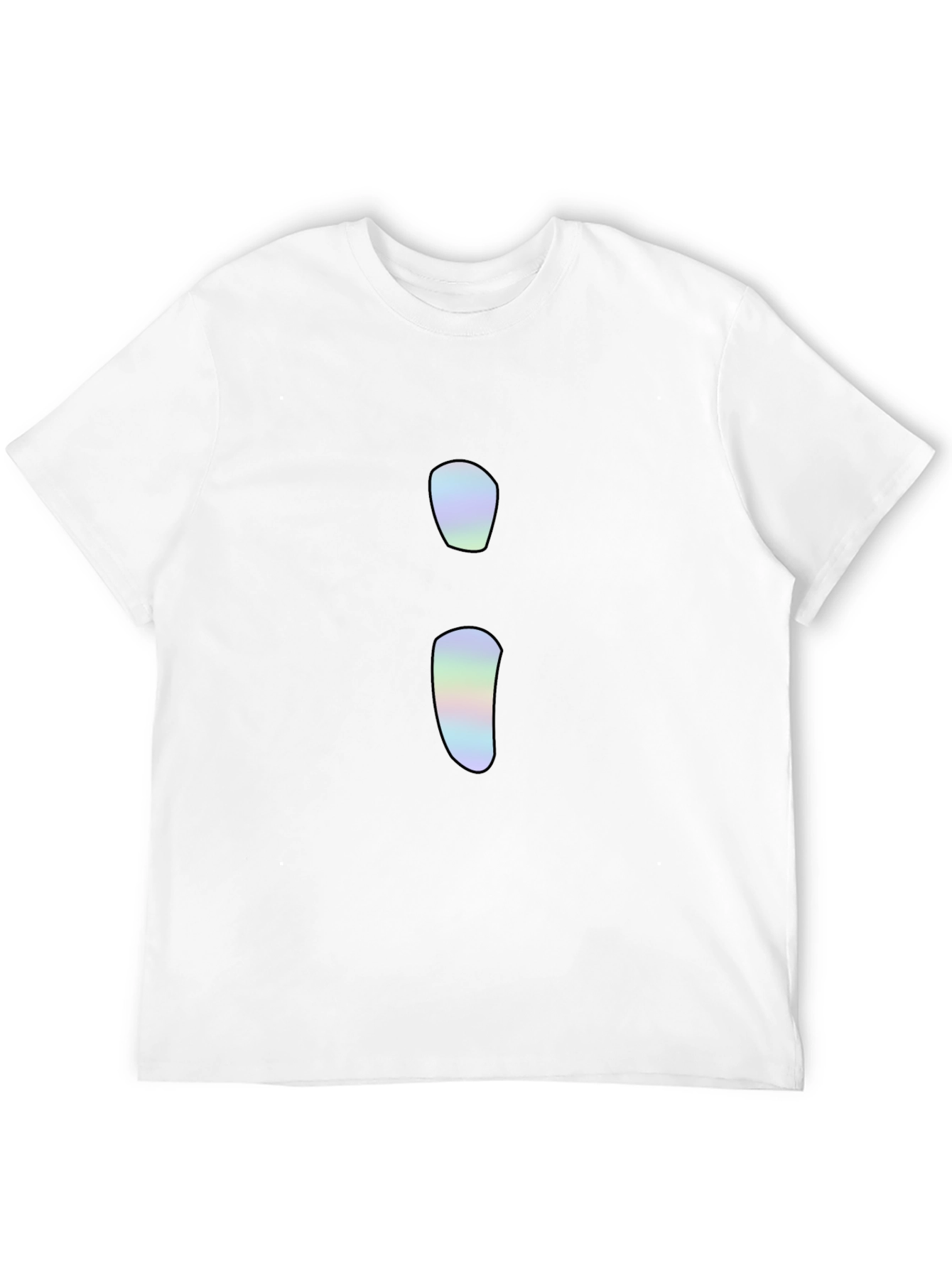 Minimalist Holographic Semicolon T-Shirt