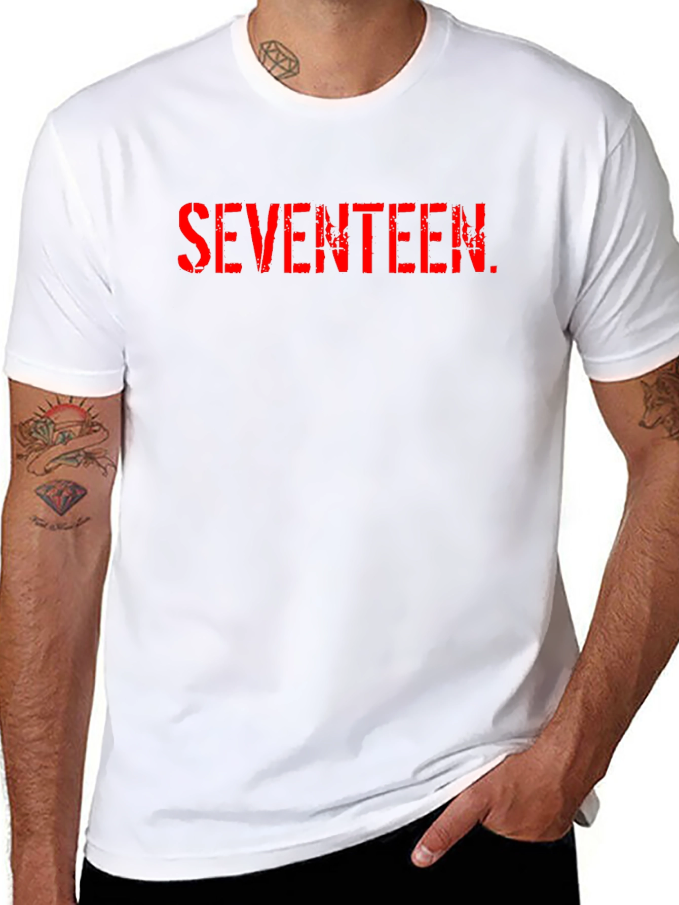 Seventeen Graphic Tee - Classic Crew Neck Cotton T-Shirt