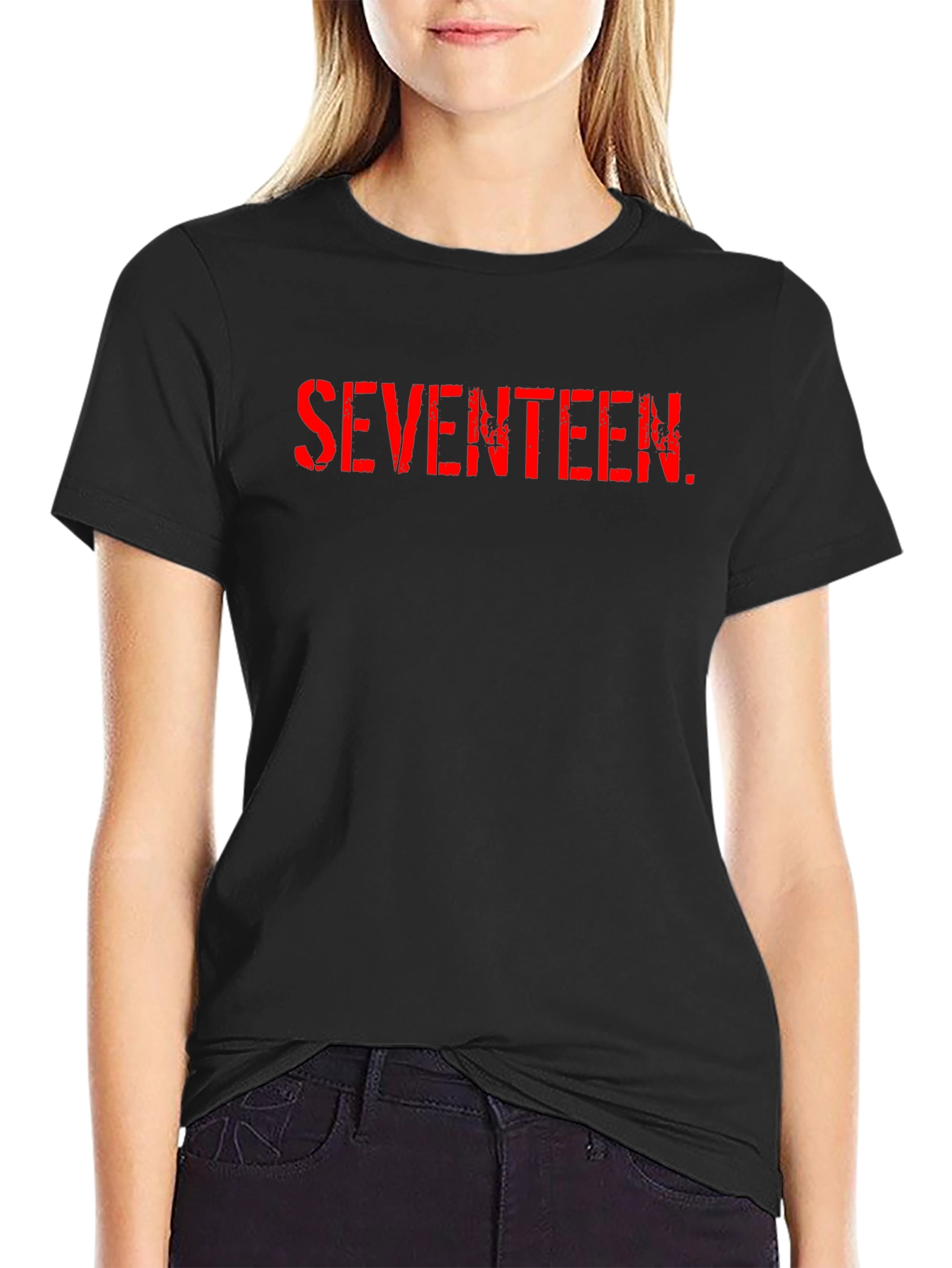 Seventeen Graphic Tee - Classic Crew Neck Cotton T-Shirt