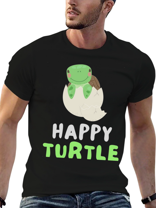Happy Turtle Tee - Cute Animal Graphic T-Shirt