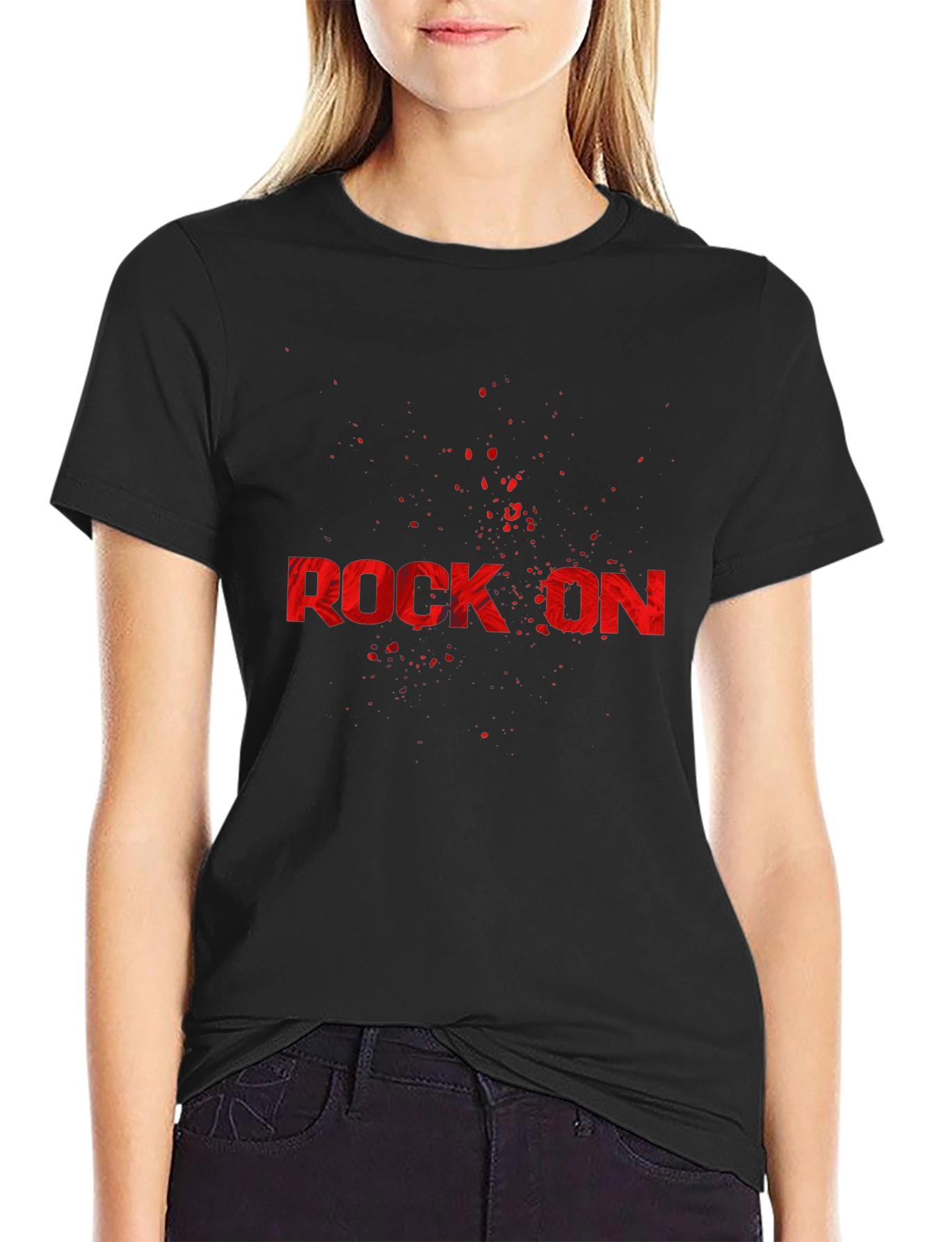 Rock On Graphic Print T-Shirt - Cool Band Tee