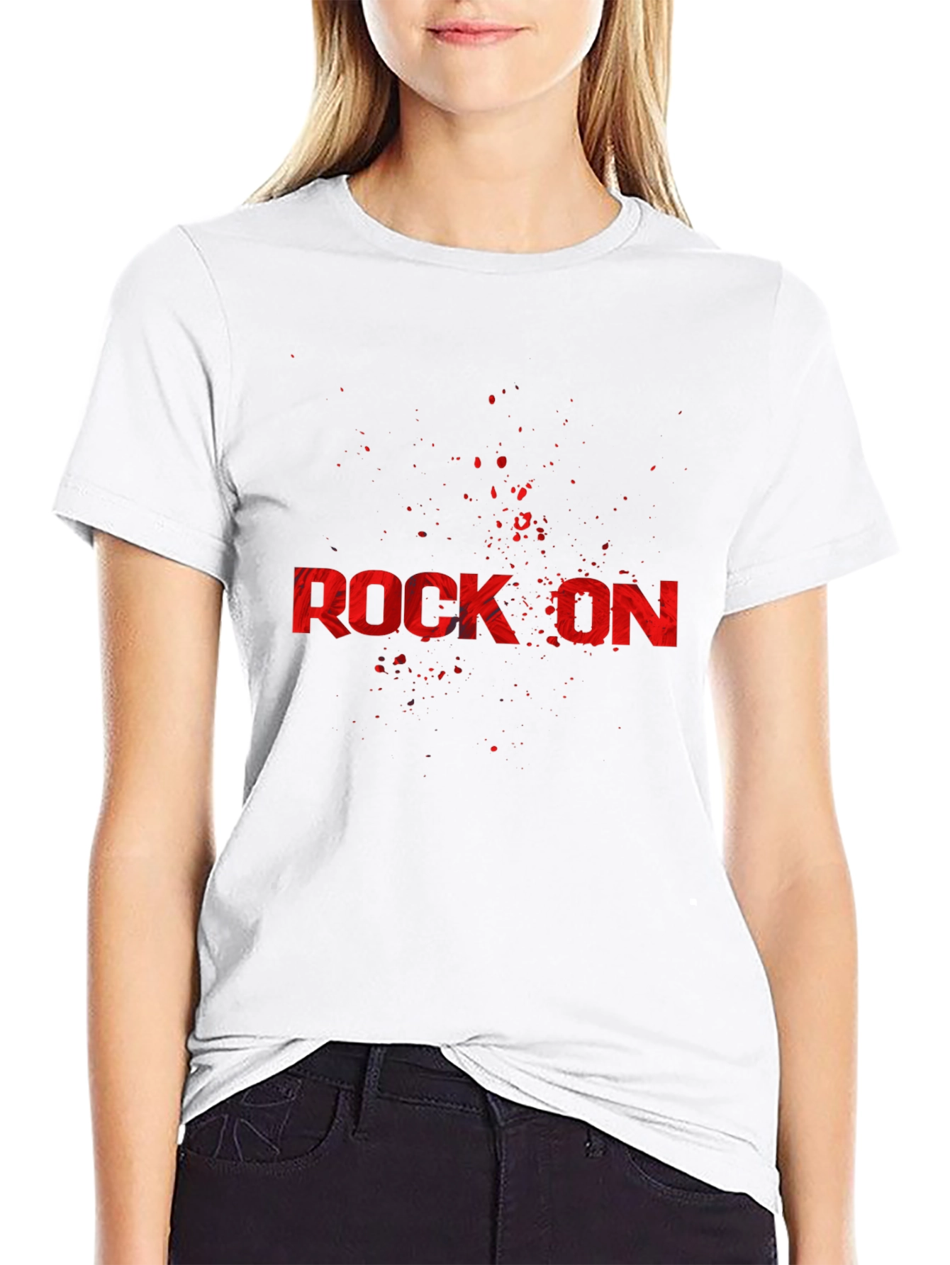 Rock On Graphic Print T-Shirt - Cool Band Tee