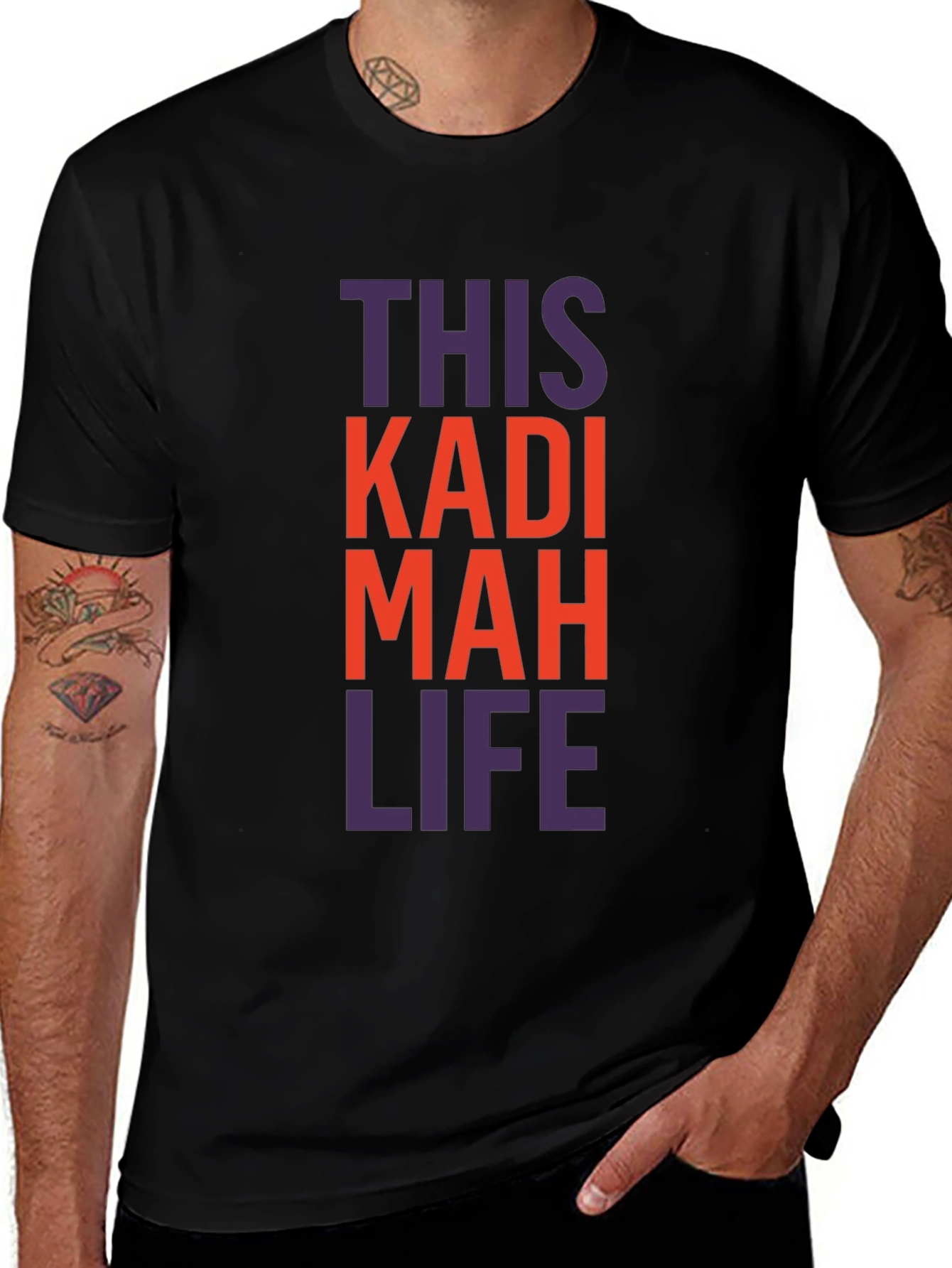 This Kadi Mah Life T-Shirt - Black Graphic Tee
