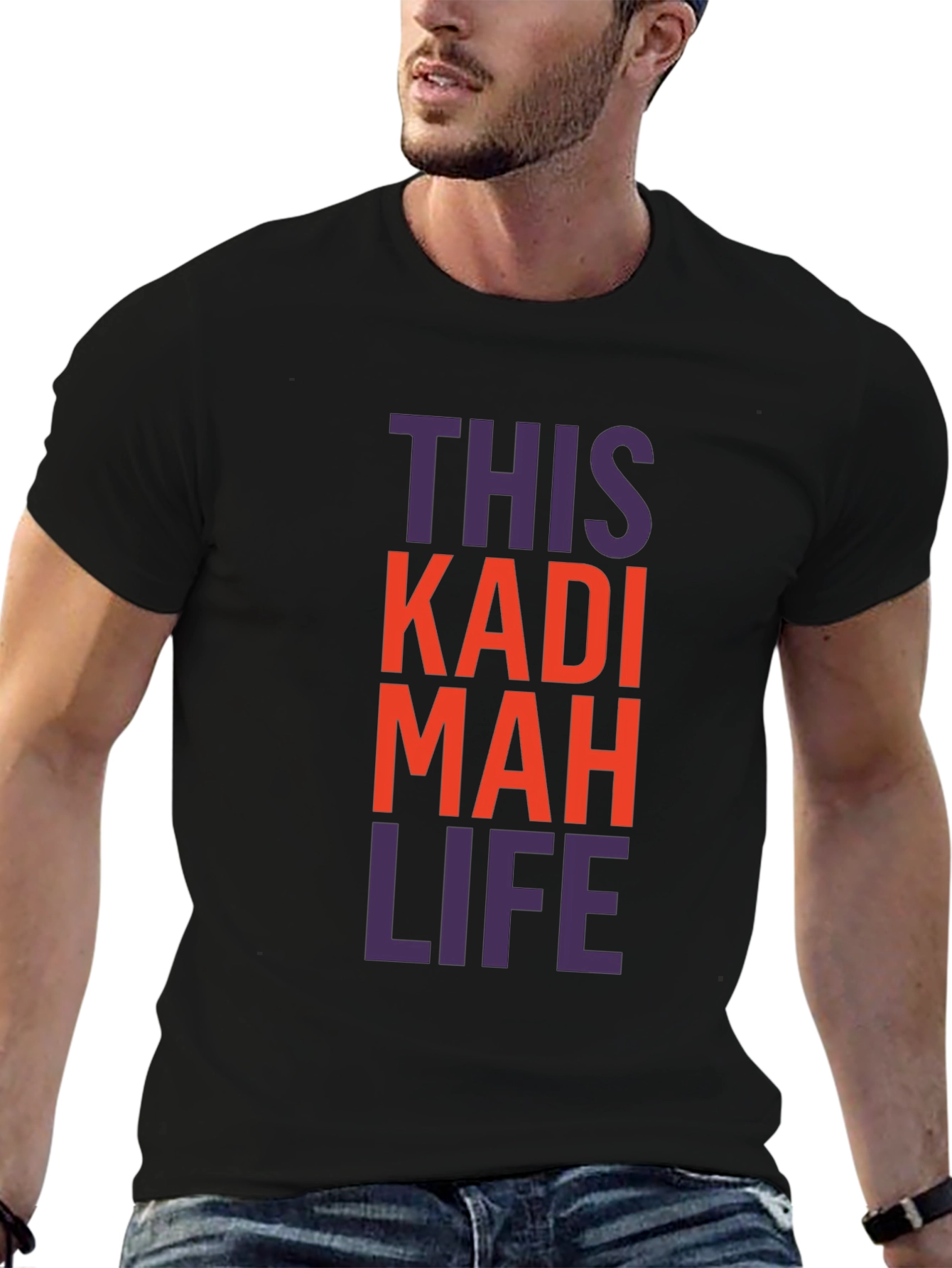 This Kadi Mah Life T-Shirt - Black Graphic Tee