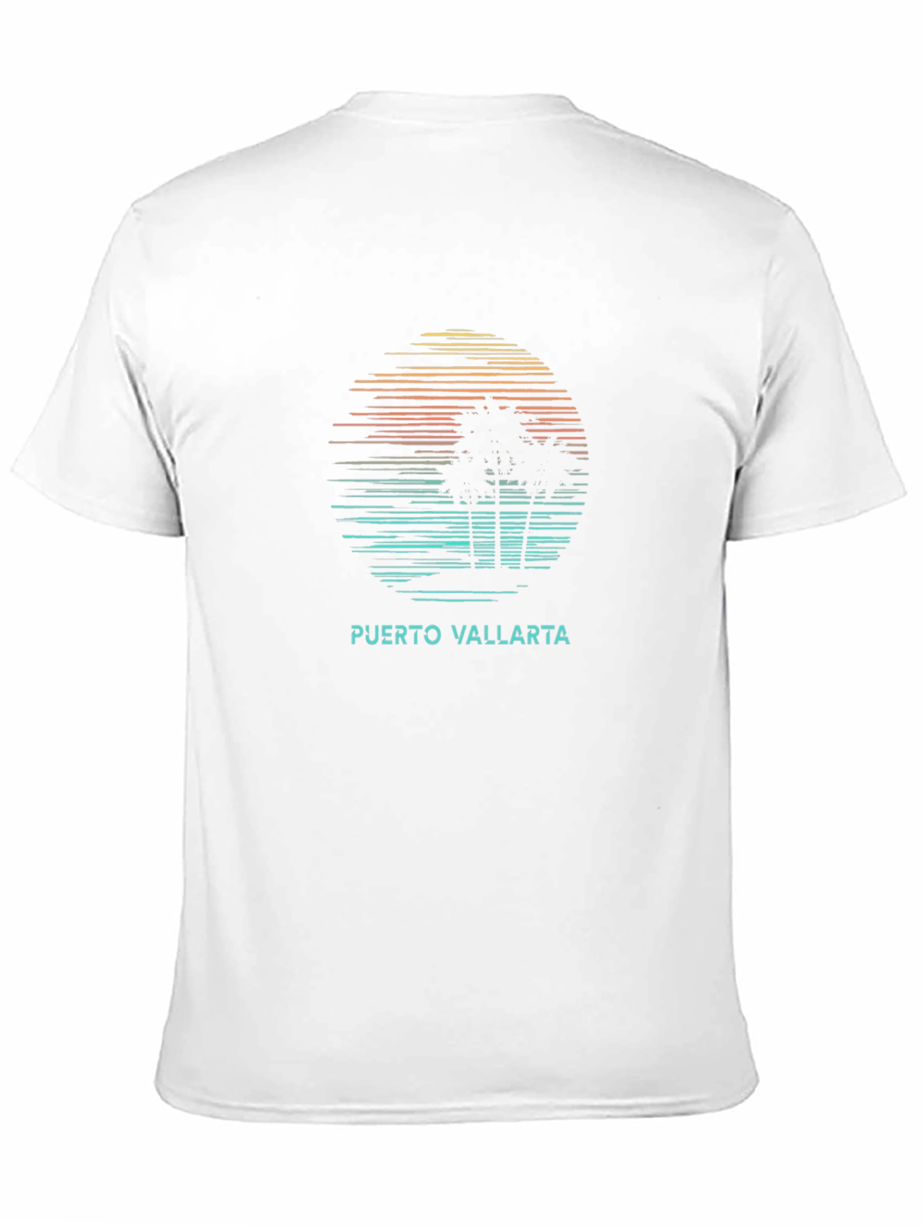 Puerto Vallarta Sunset Palm Tree Graphic Tee