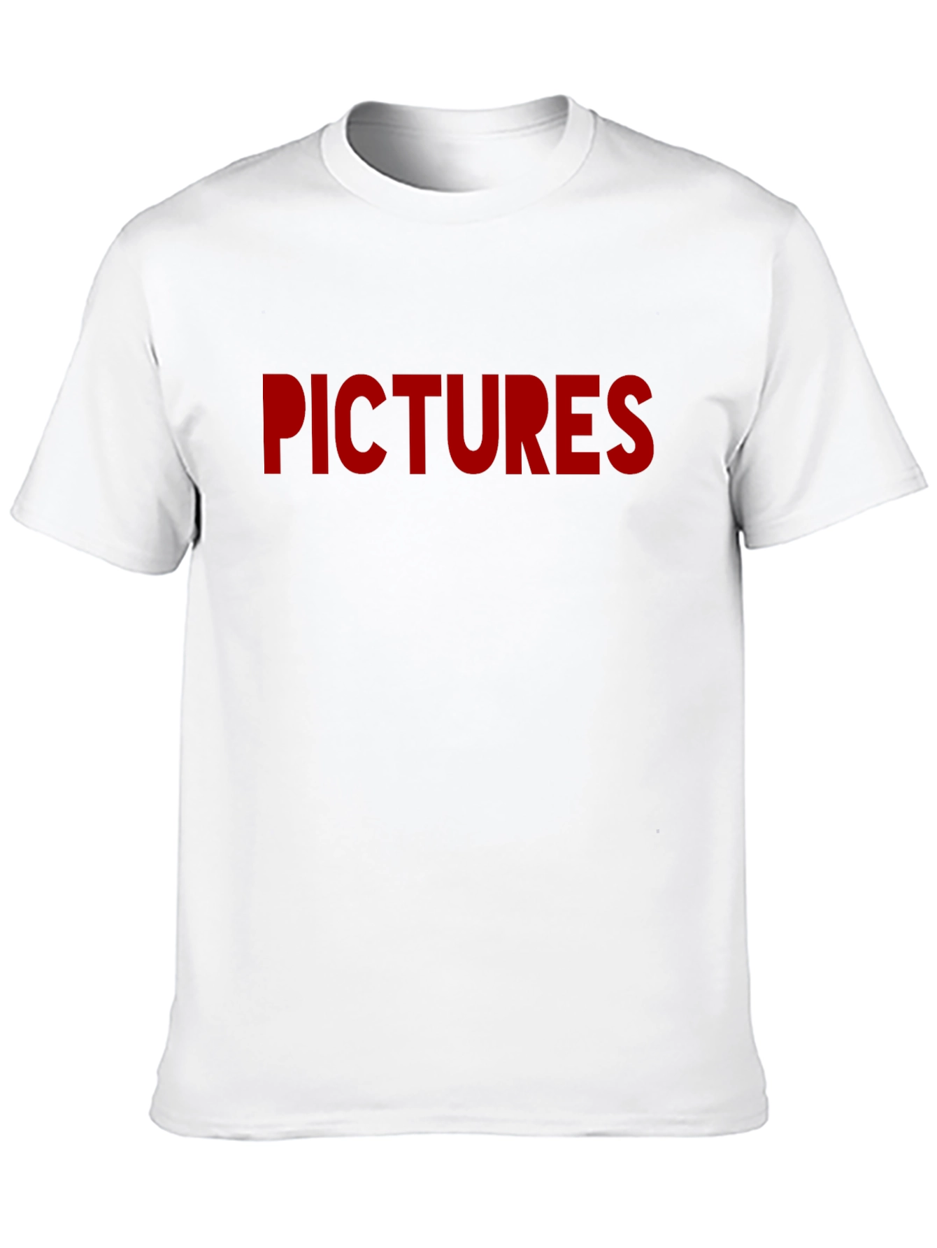 Pictures Graphic Tee - Bold Red Print on Black