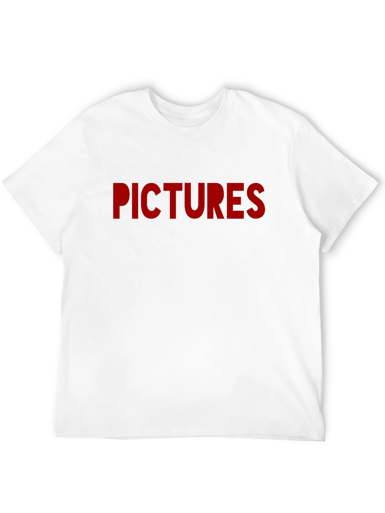 Pictures Graphic Tee - Bold Red Print on Black
