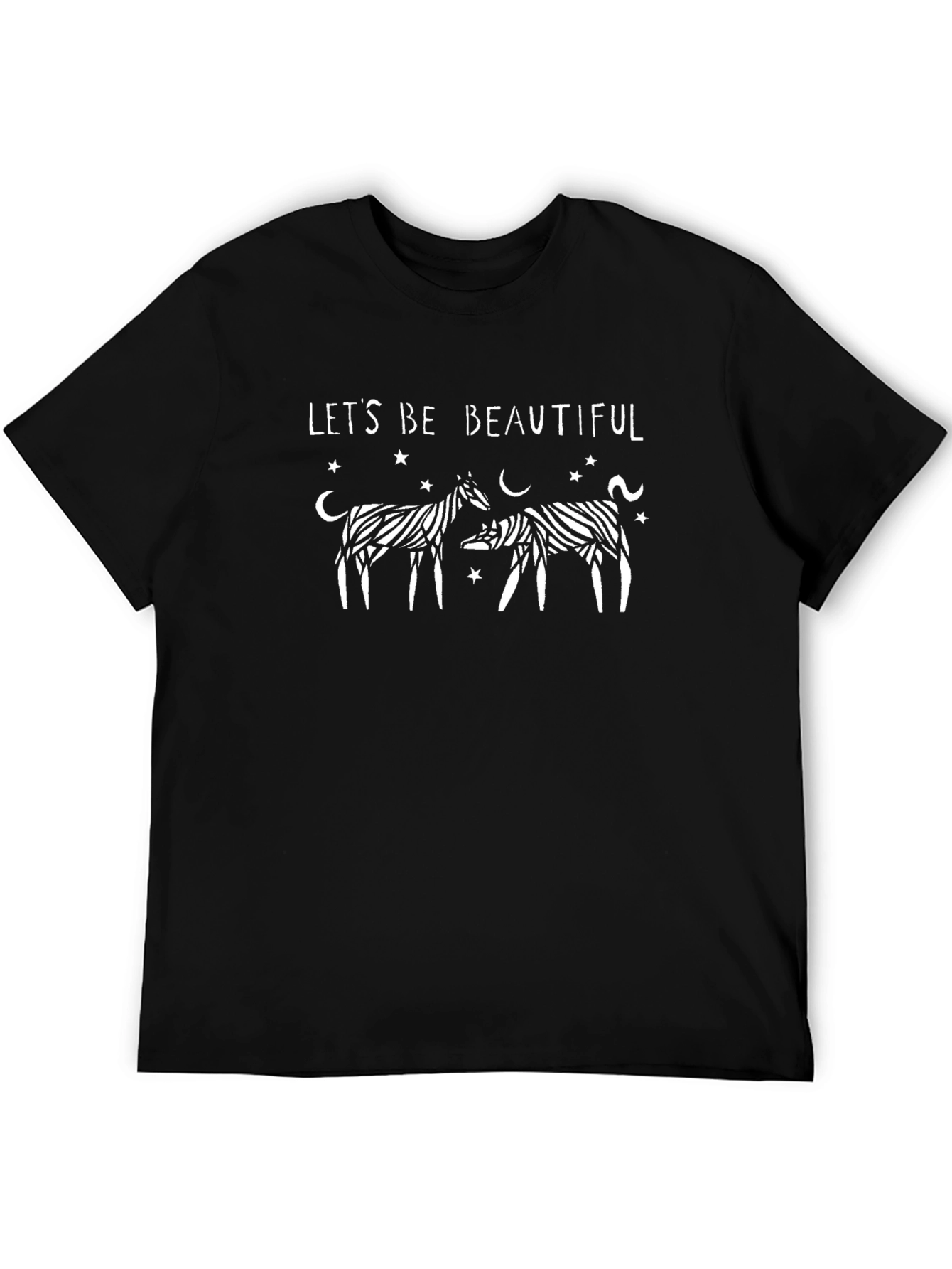 Lets Be Beautiful Zebra Graphic Tee