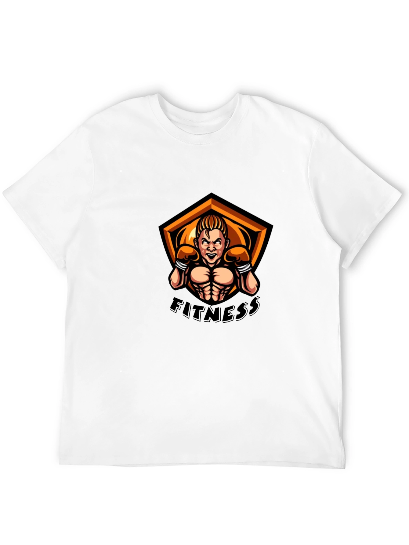 Fitness Graphic T-Shirt - Black Short Sleeve