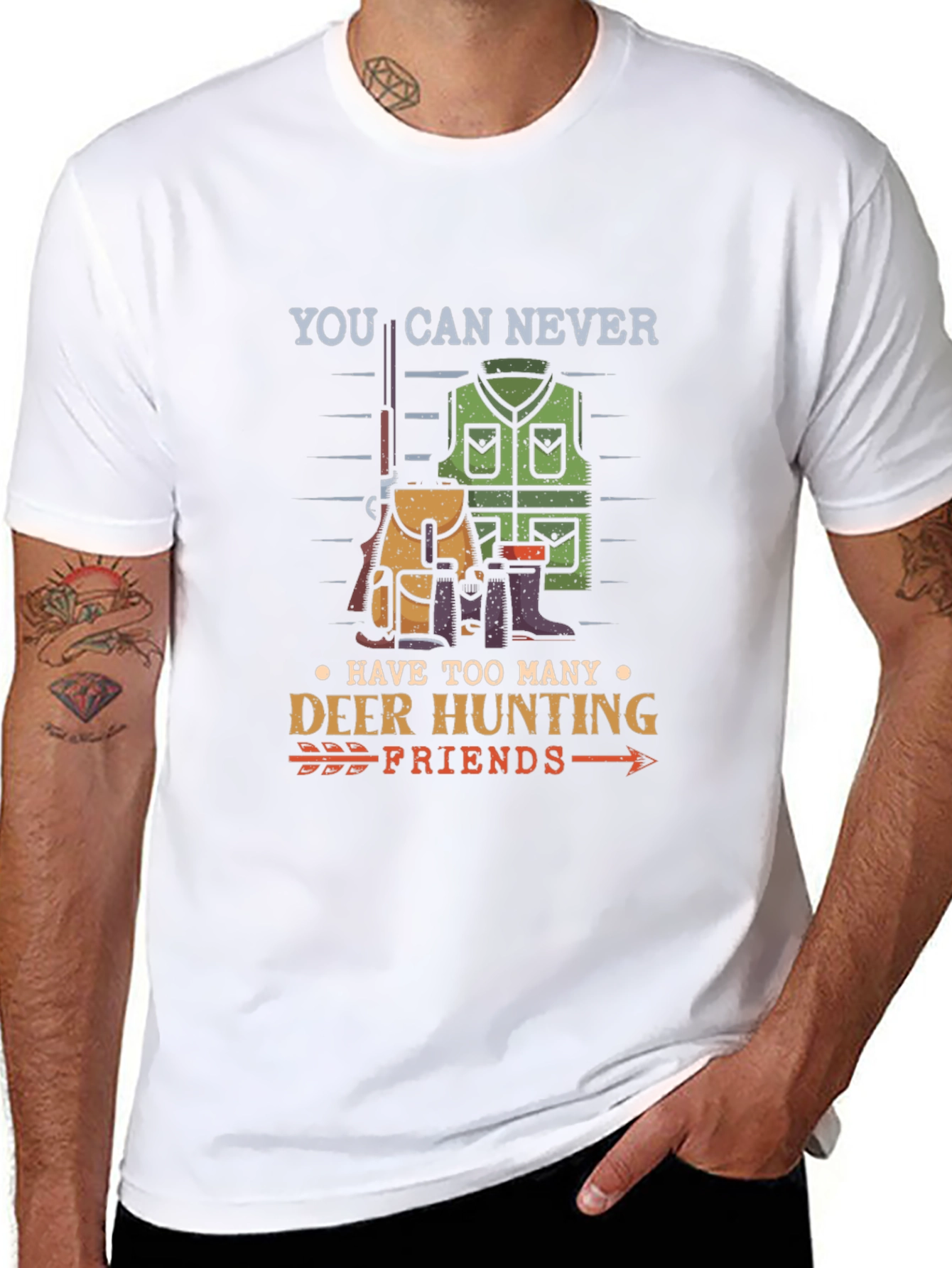 Deer Hunting Friends Graphic T-Shirt