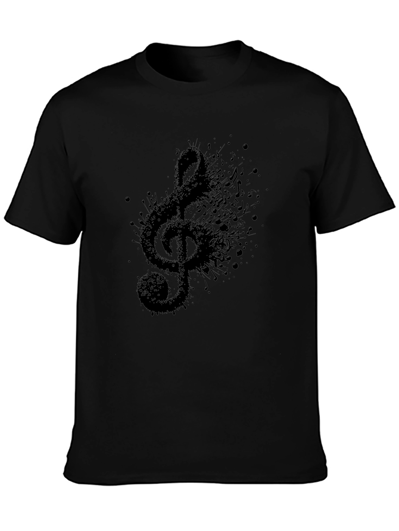 Music Treble Clef Mens Graphic T-Shirt