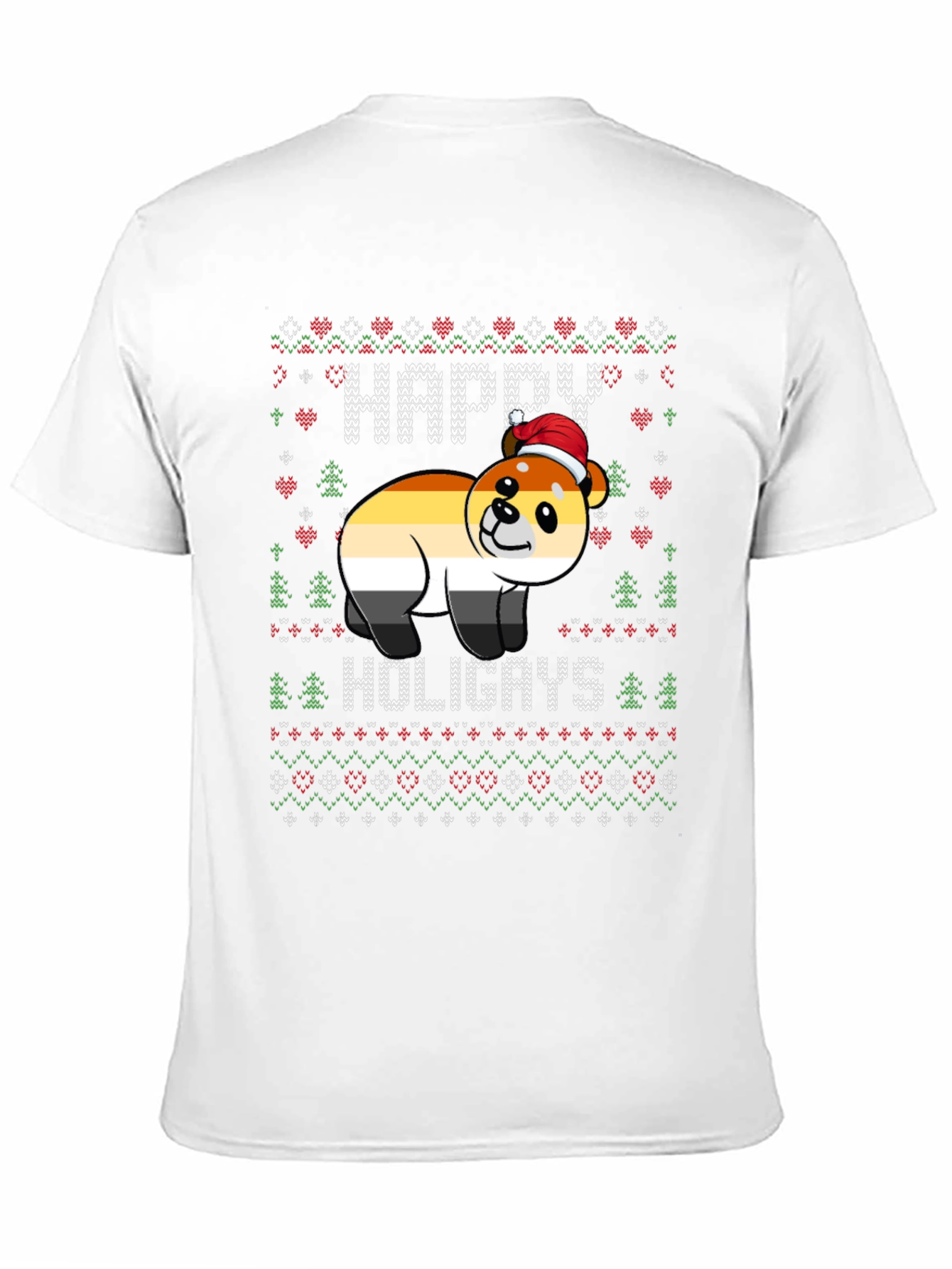 Happy Holigays Bear Christmas Sweater T-Shirt