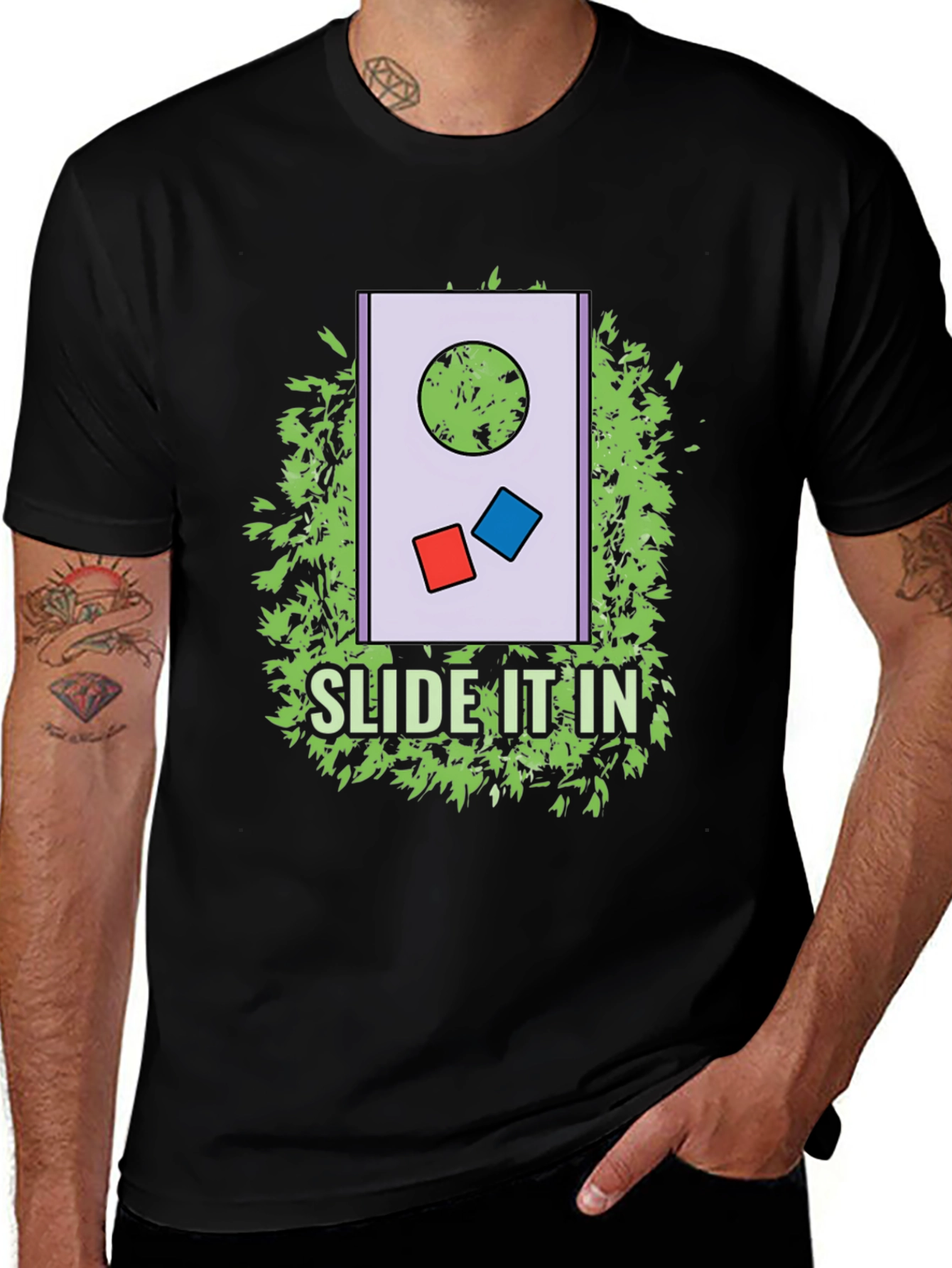 Slide It In T-Shirt: Cornhole Design